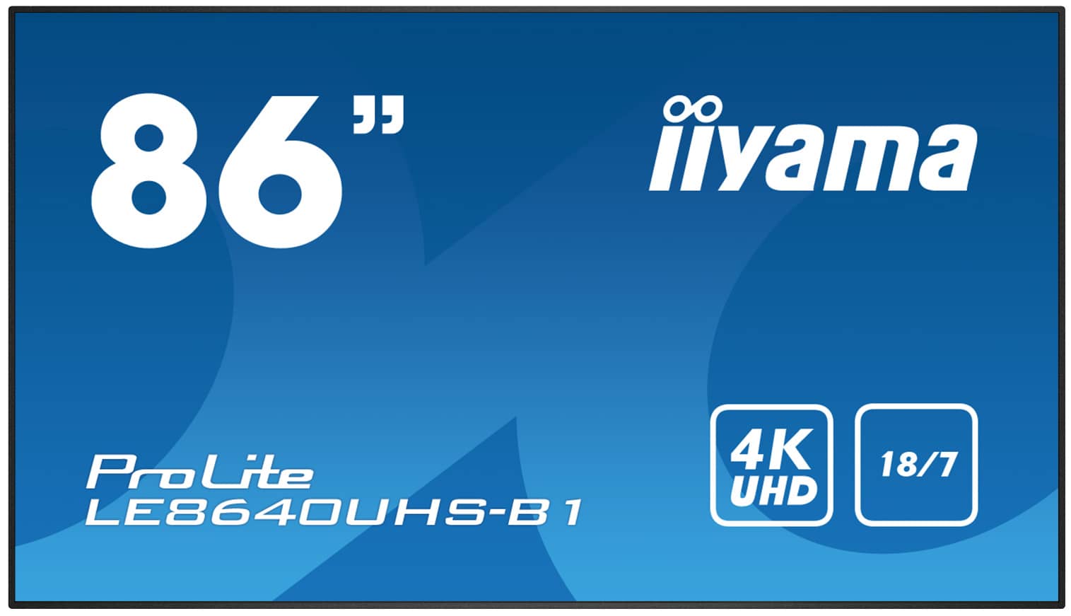Iiyama ProLite LE8640UHS-B1 | 86" | Digital Signage Display mit 18/7 Betriebszeit, 4K-Grafik