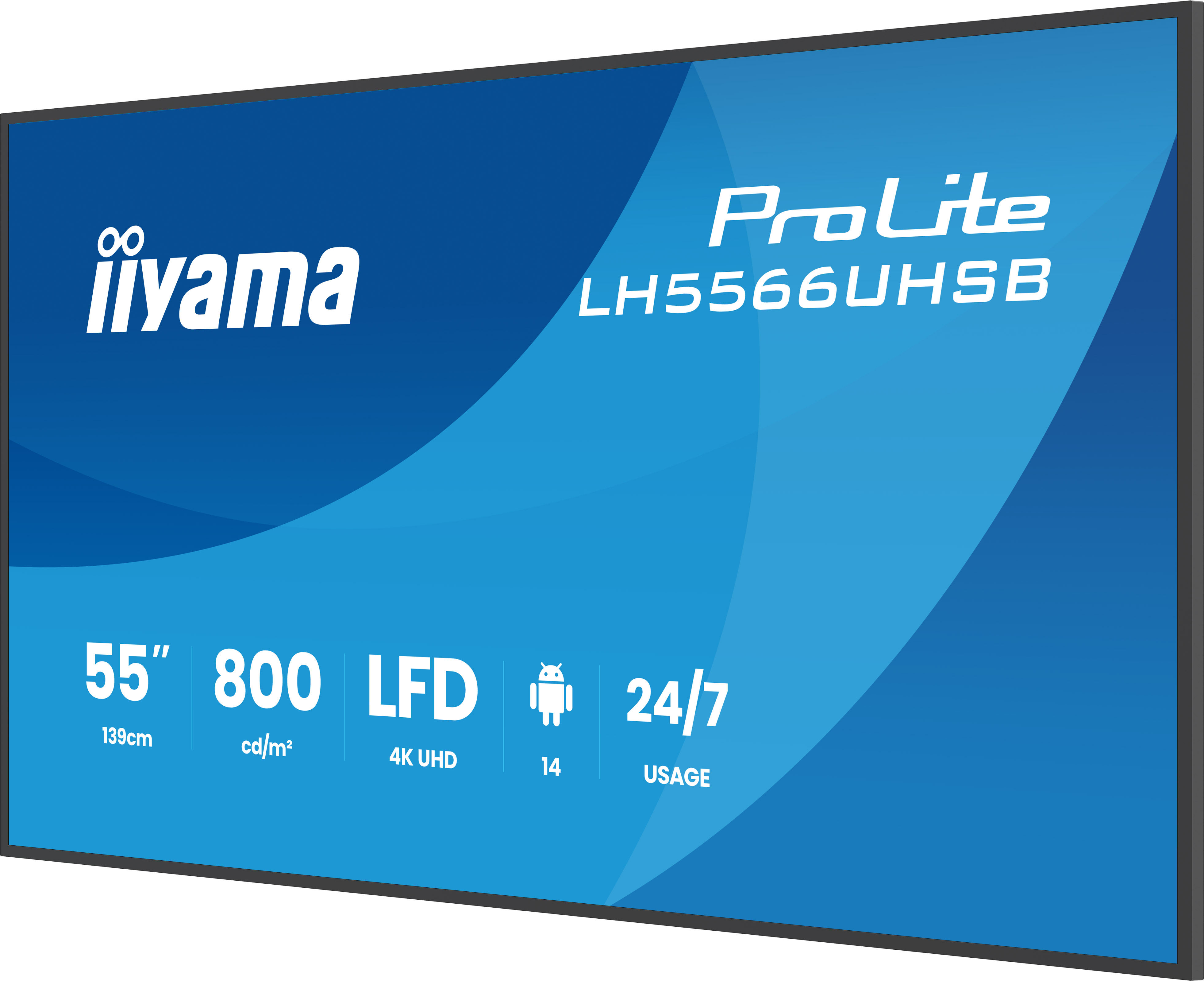 Iiyama ProLite LH5566UHSB-B1AG | 55" | 4K | Indoor Display