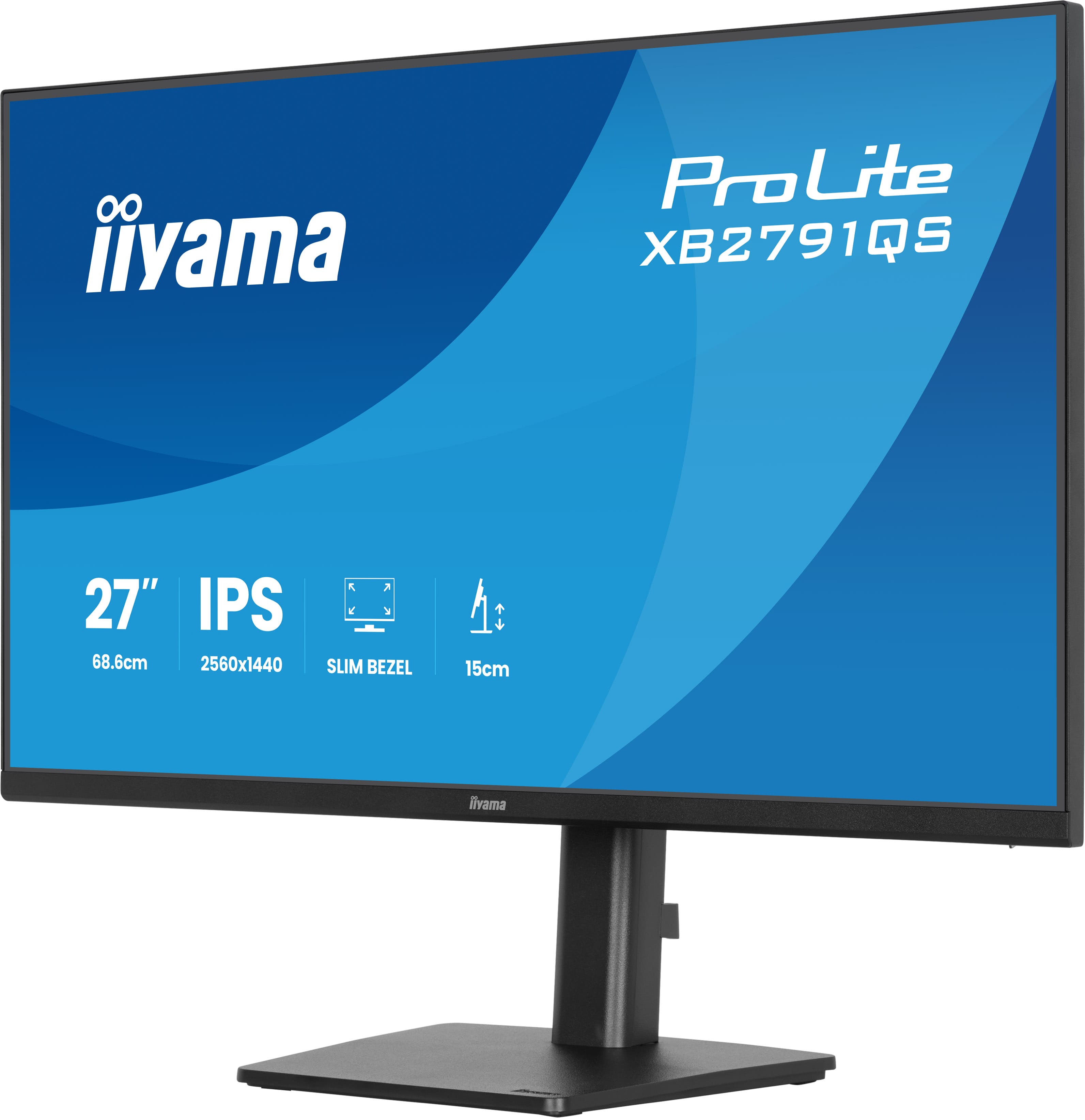 Iiyama ProLite XB2791QS-B1 | 27" QHD IPS Monitor Ergonomisch – 2560x1440, Pivot, Eye Care