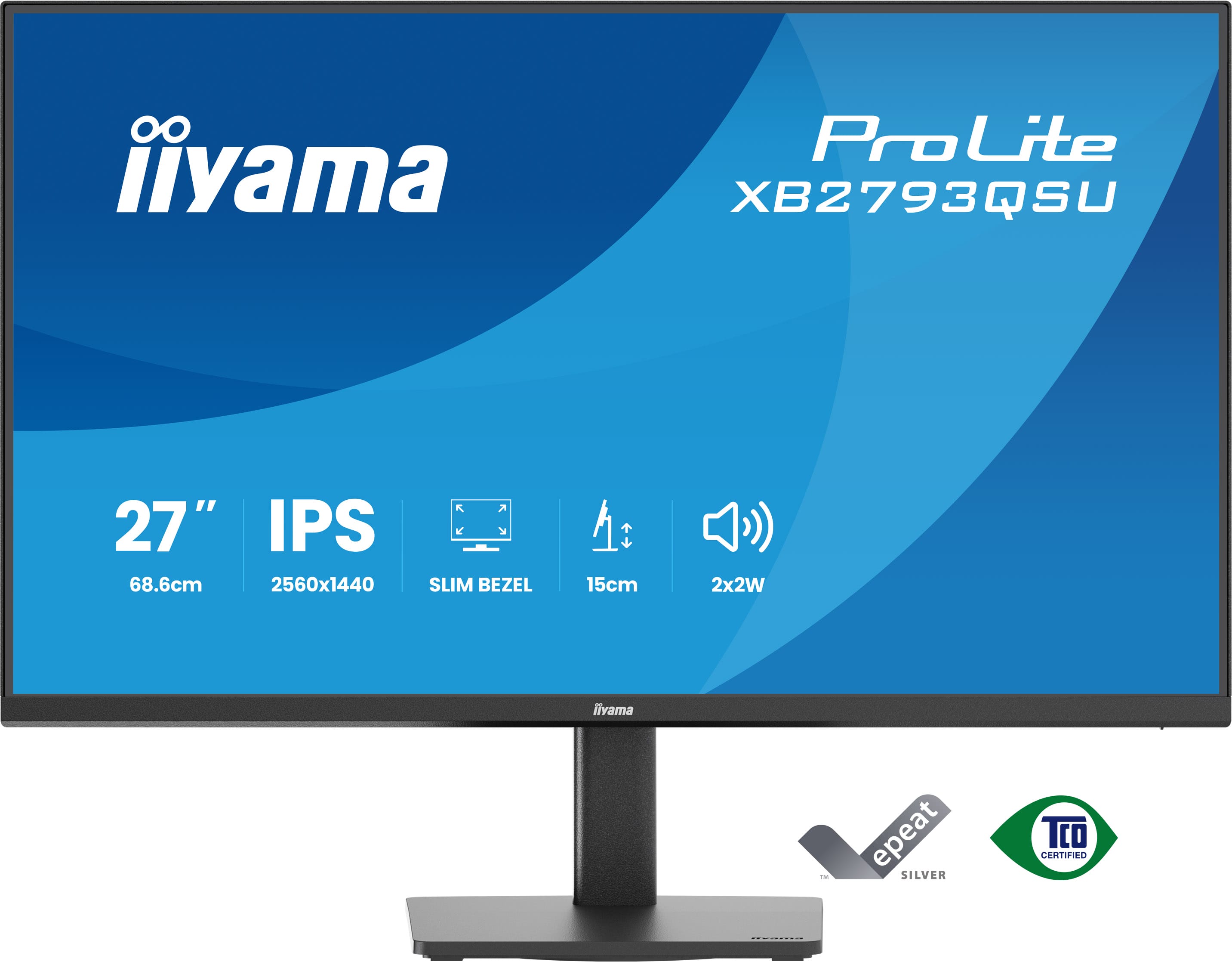 Iiyama ProLite XB2793QSU-B1 | 27" QHD IPS Monitor mit USB-Hub