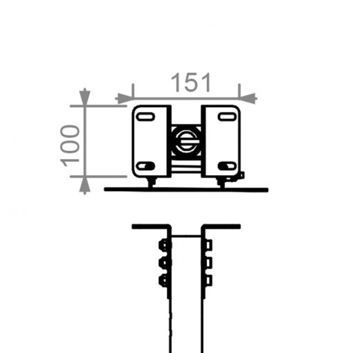 HAGOR PLD Small Single 8600 | 24" - 32" | 200x200 | 50KG | Black | Deckenhalterung 