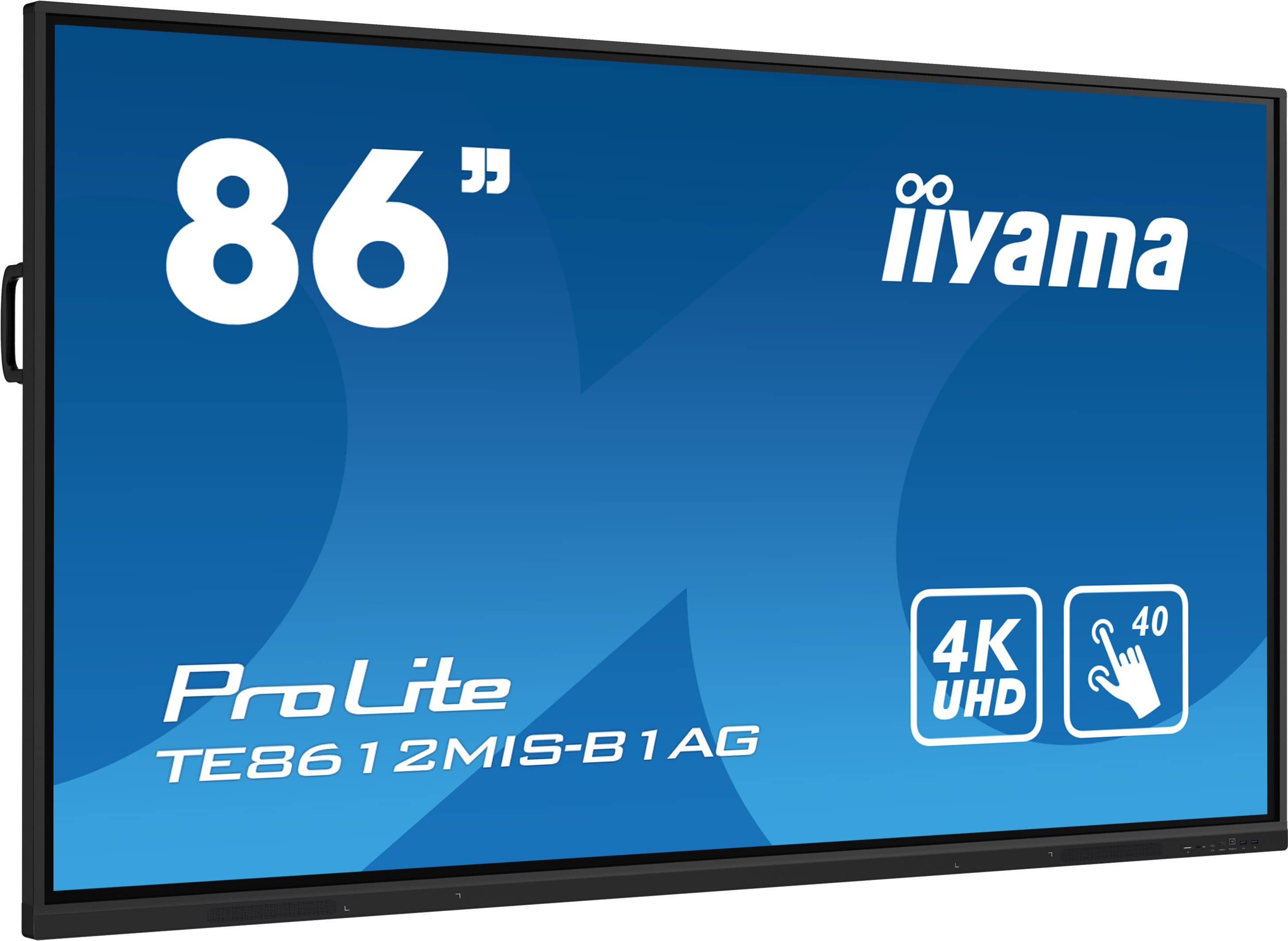 Iiyama ProLite TE8612MIS-B1AG | Interaktives 86" (᠎᠎217.4﻿ cm) LCD Touchscreen-Display mit 4K-Auflösung, integrierter Whiteboard-Software und Benutzerprofilen