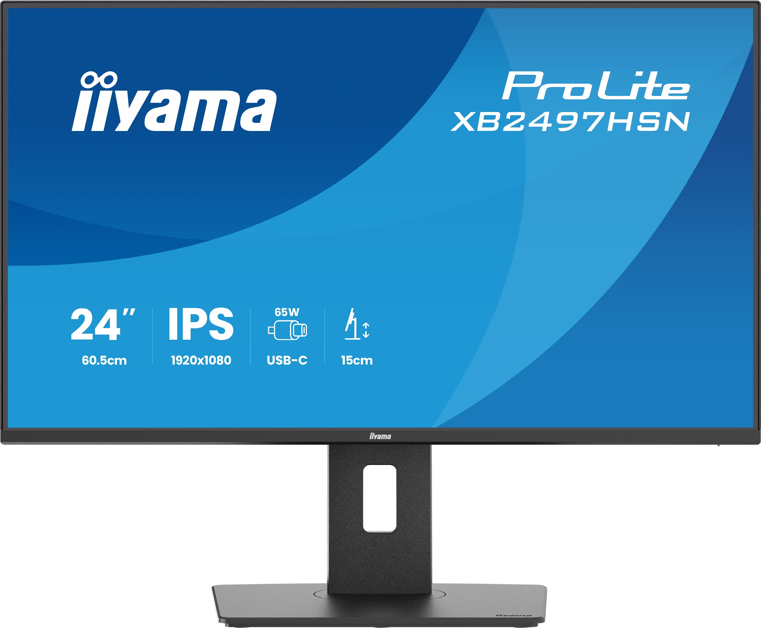 iiyama ProLite XB2497HSN-B1 | 24" IPS Monitor Full HD 100Hz USB-C Docking LAN ergonomisch