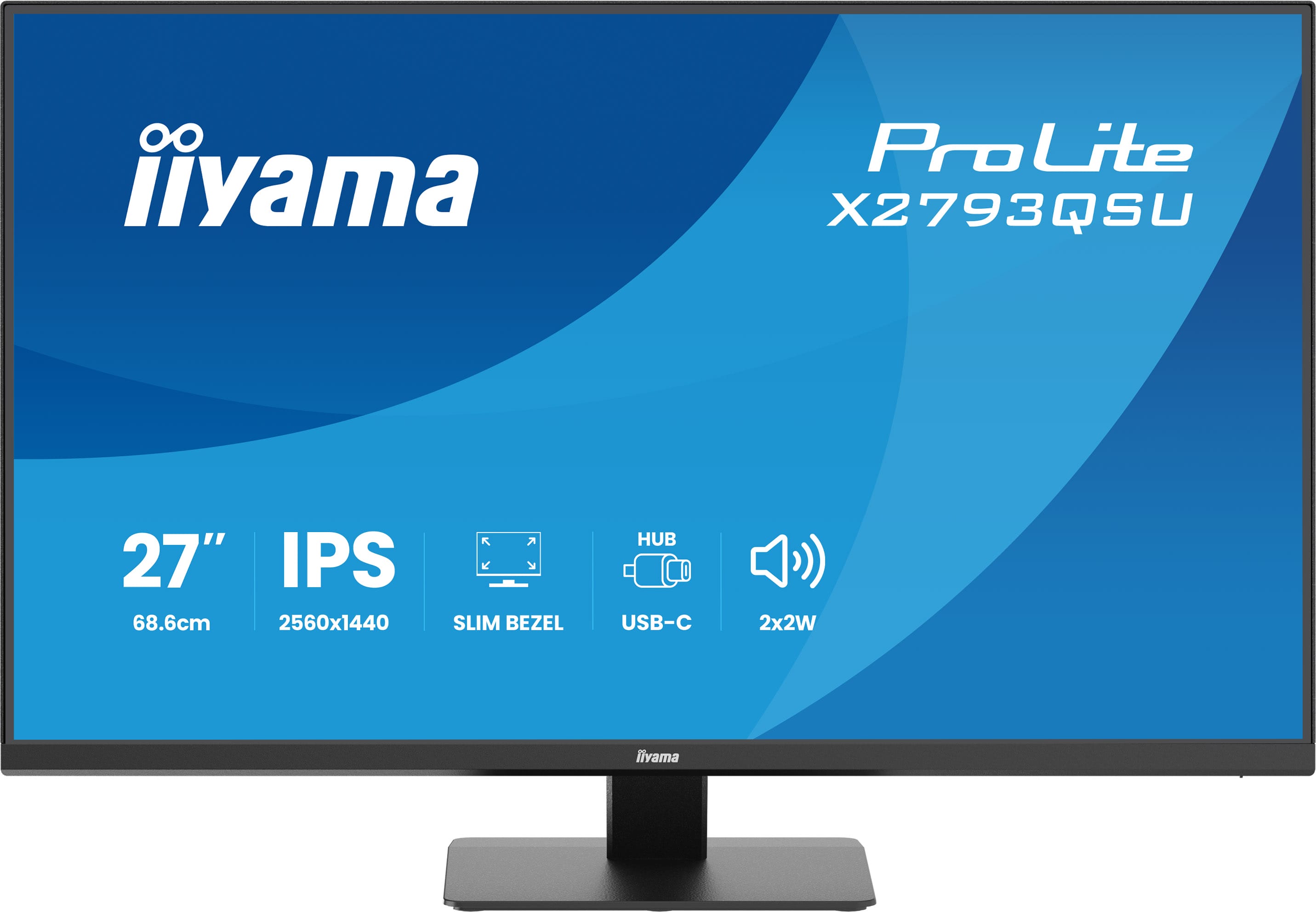 Iiyama ProLite X2793QSU-B1 | 27" QHD IPS Monitor – 2560×1440, 1ms, USB-Hub, Eye Care & Slim Design