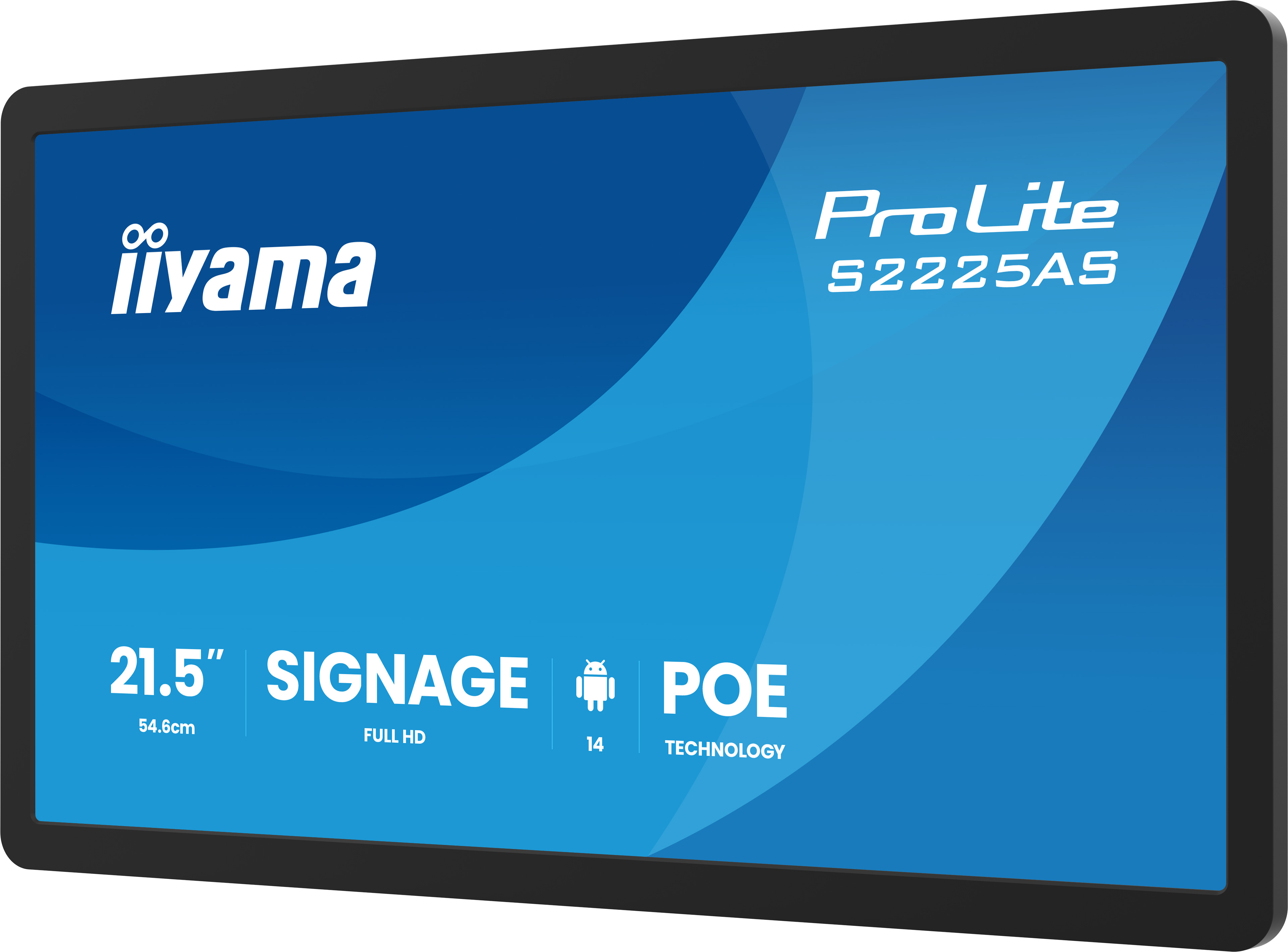 iiyama ProLite S2225AS-B1P | 21,5" Full-HD IPS Signage Display für Einzelhandel, Supermärkte & PoE