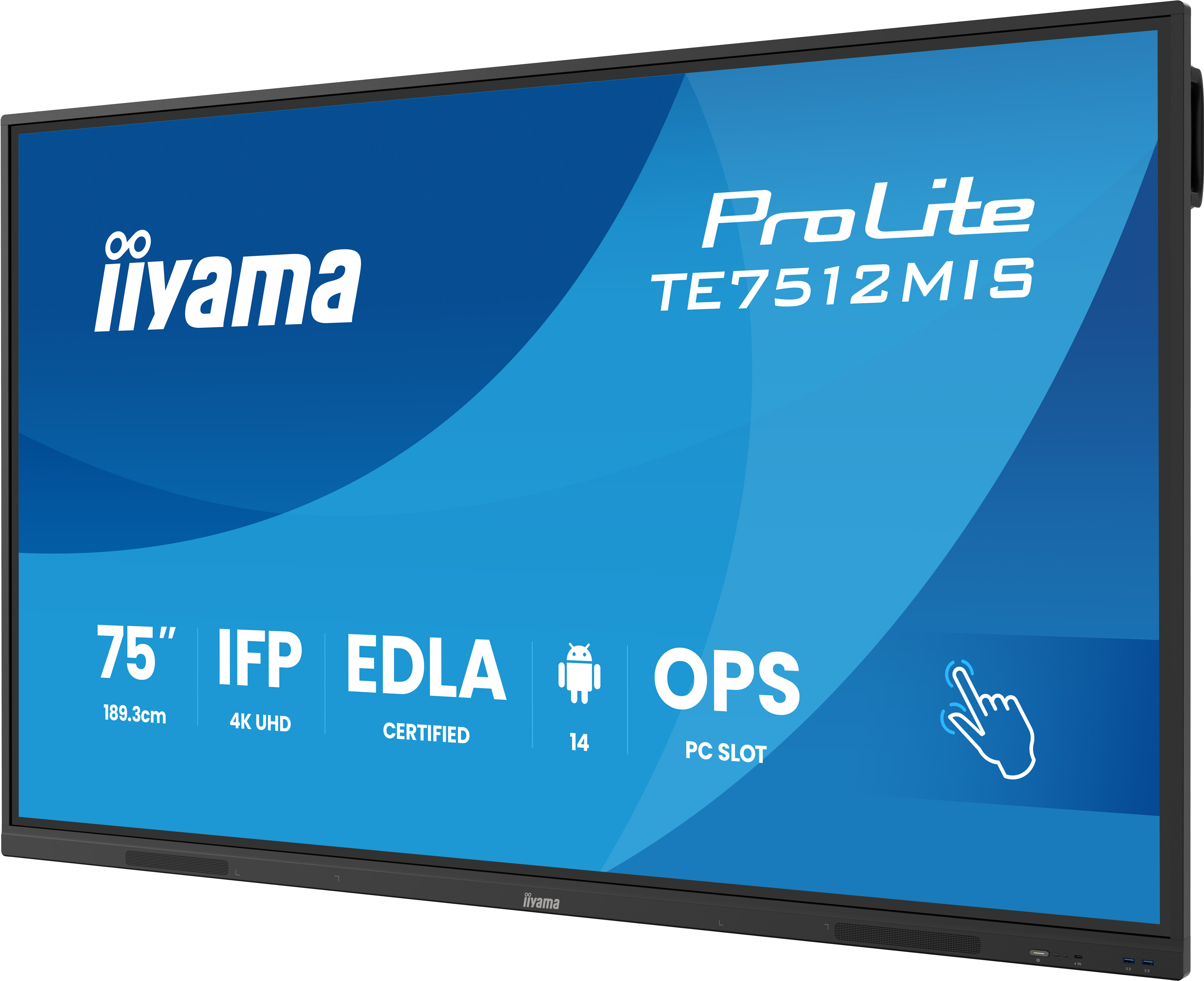 Iiyama ProLite TE7512MIS-B4AG | 75" 4K Touchdisplay mit Android 14 & interaktiver Whiteboard-Funktion Iiyama ProLite TE7512MIS-B4AG | 75" 4K Touchdisplay mit Android 14 & interaktiver Whiteboard-Funktion