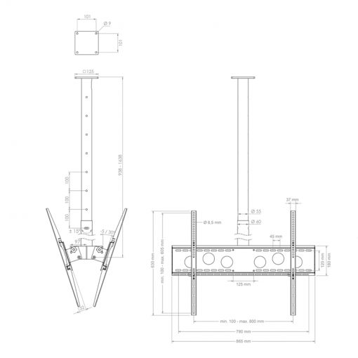 Hagor HA DH Duo L 2707 | 55" - 75" 