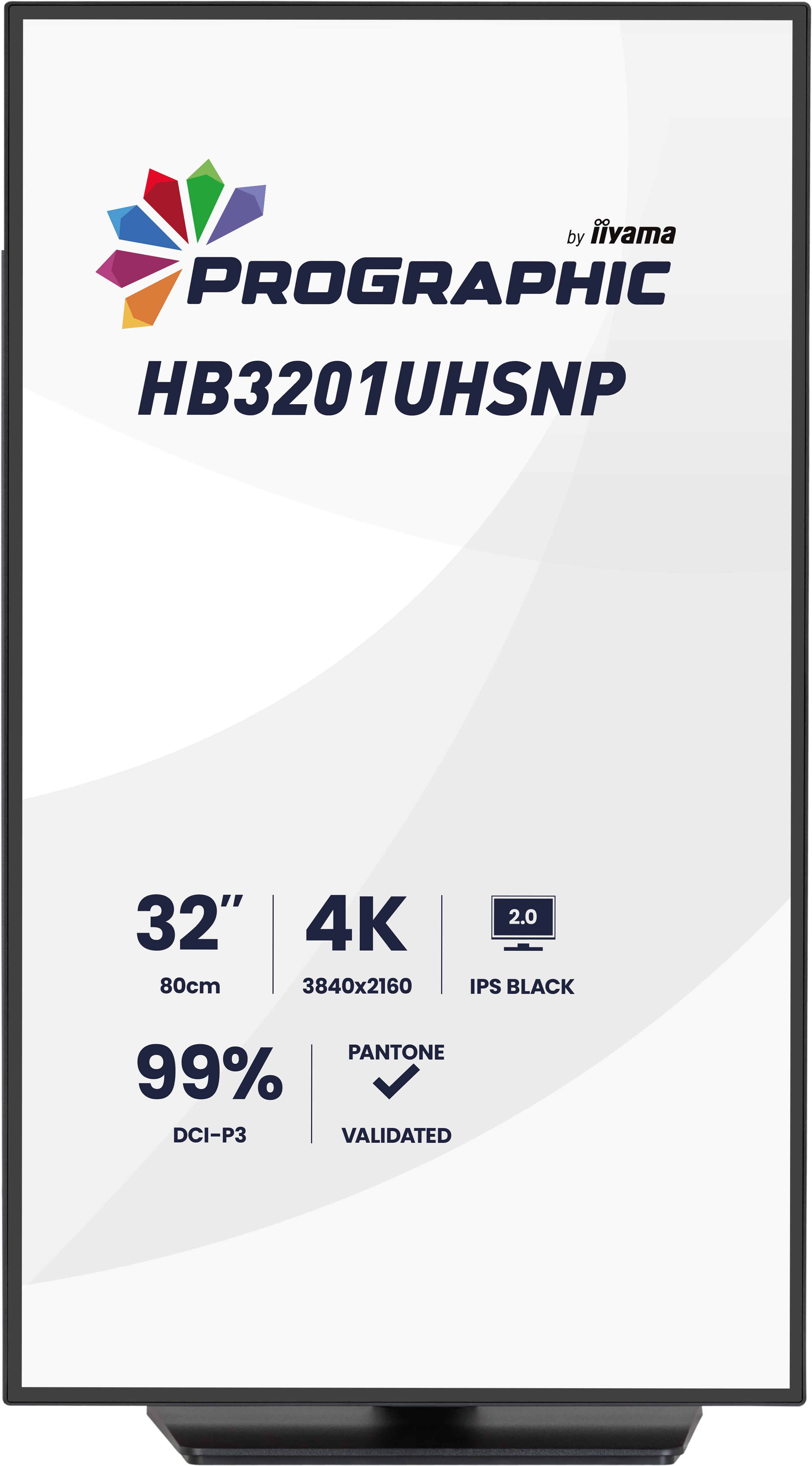 Iiyama ProGraphic HB3201UHSNP-B1 | 32" 4K Kreativmonitor – maximale Farbtreue, IPS Black 2.0, USB-C & KVM