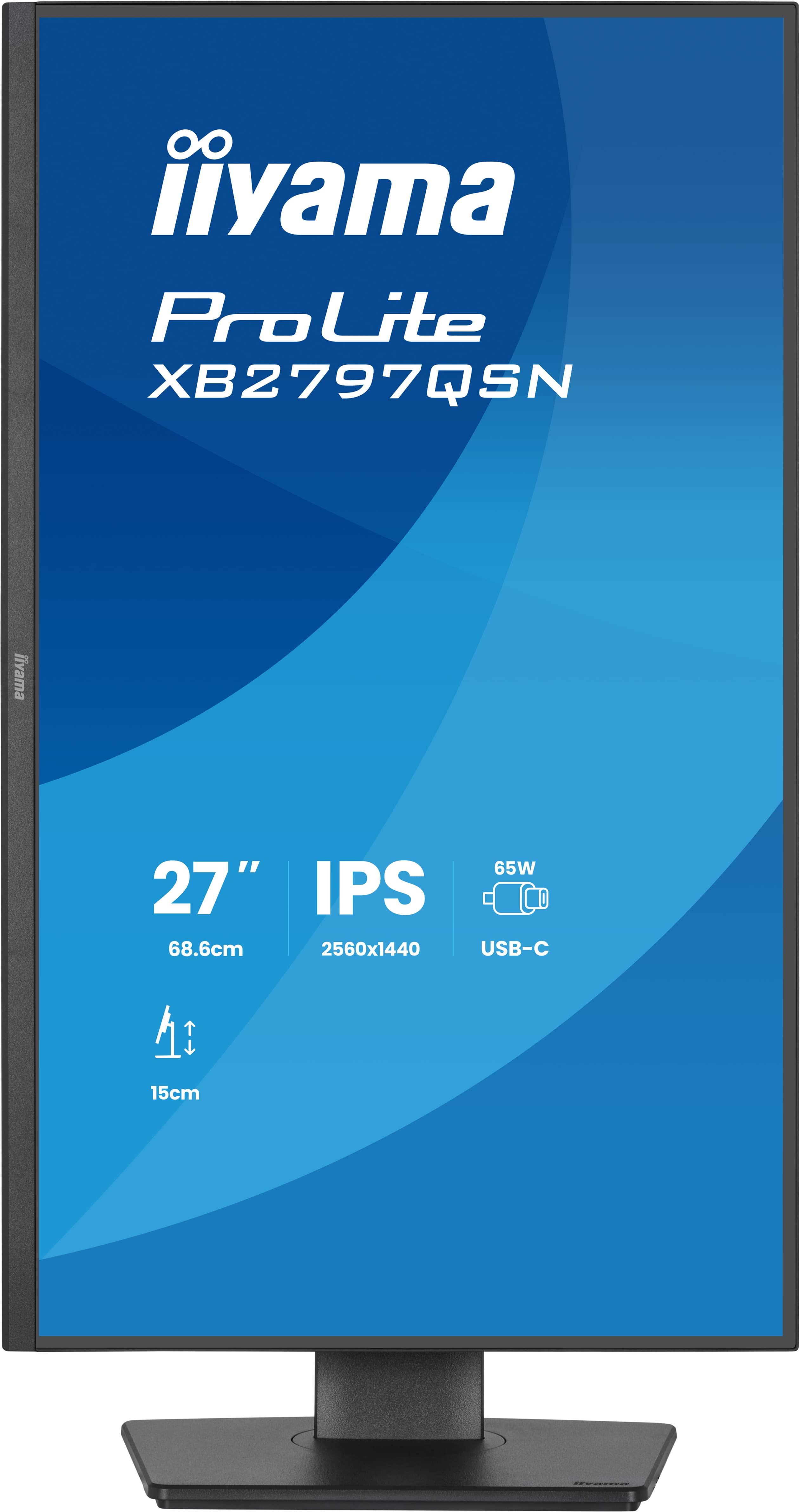 Iiyama ProLite XB2797QSN-B1 | 27" | QHD IPS USB-C Docking Monitor