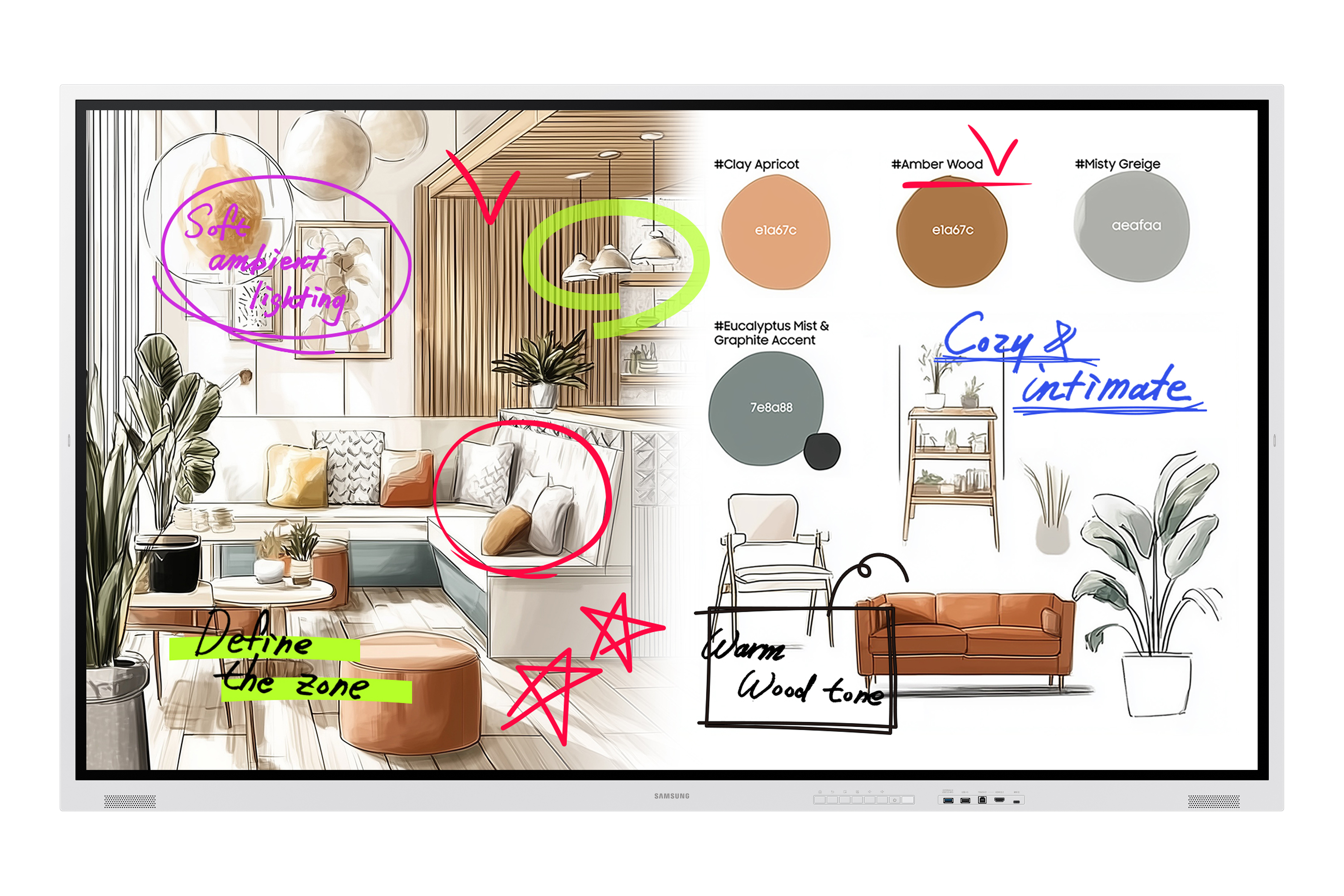  Samsung FLIP WM75FX | 55 Zoll | 4K UHD | 3840 x 2160 Pixel
