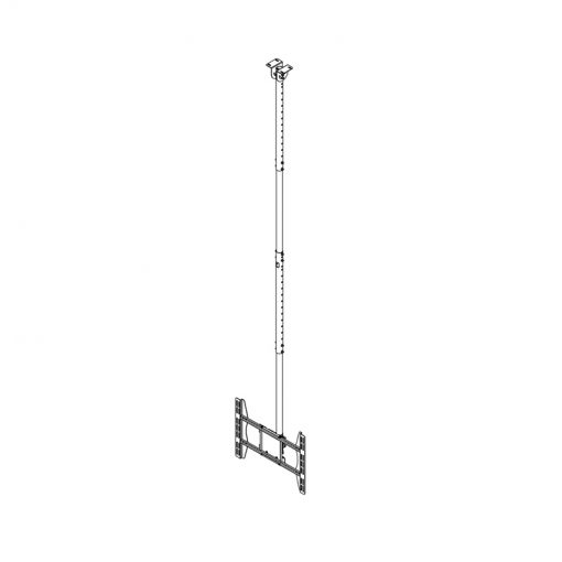 HAGOR PLD Large Single 8602 | 49" - 65" | 600x400 | 50KG | Black | Deckenhalterung 