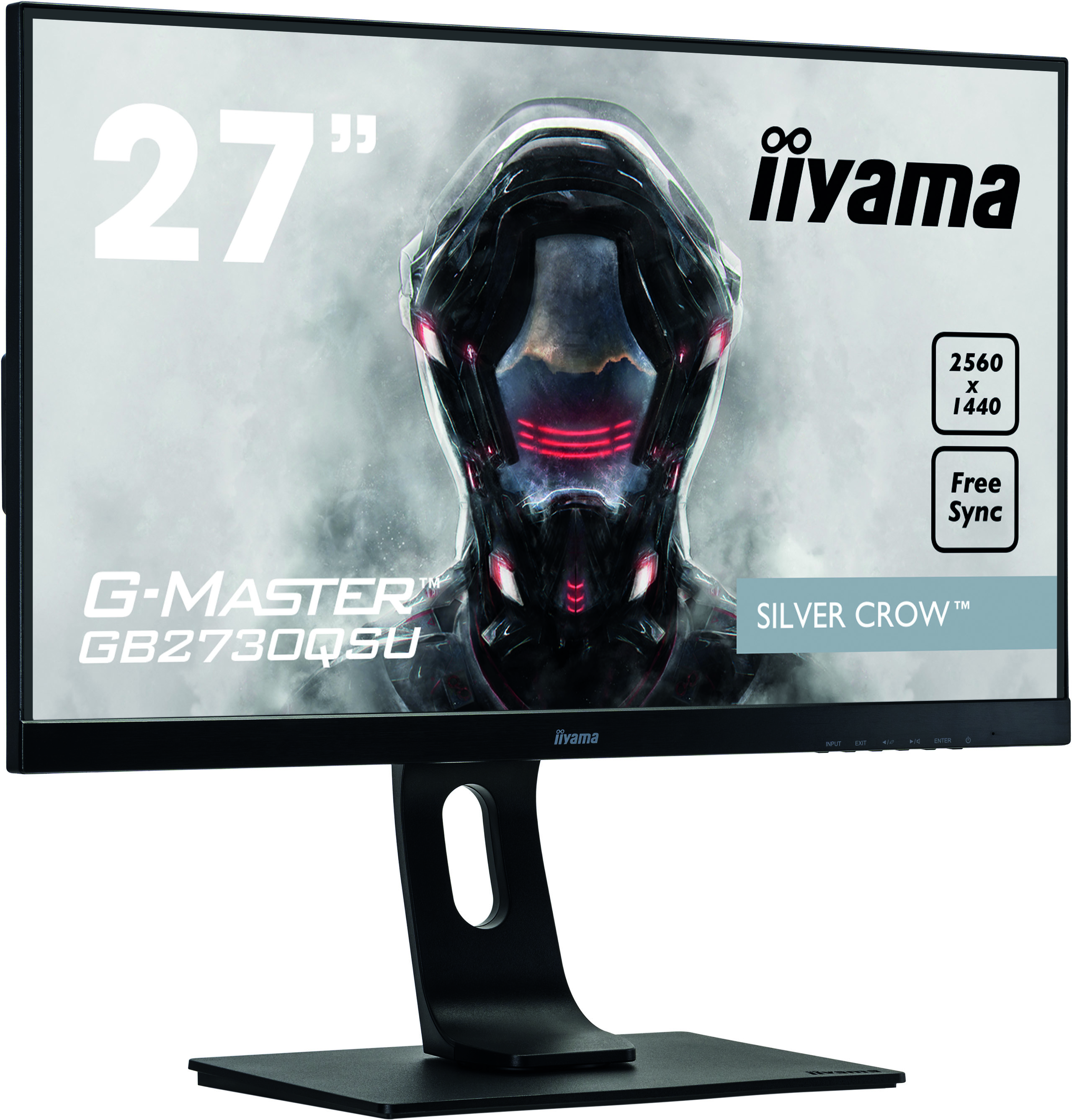 Iiyama G-MASTER GB2730QSU-B1 SILVER CROW  | 27" | 2560 x 1440 @75Hz (3.7 megapixel WQHD) | Gaming Monitor