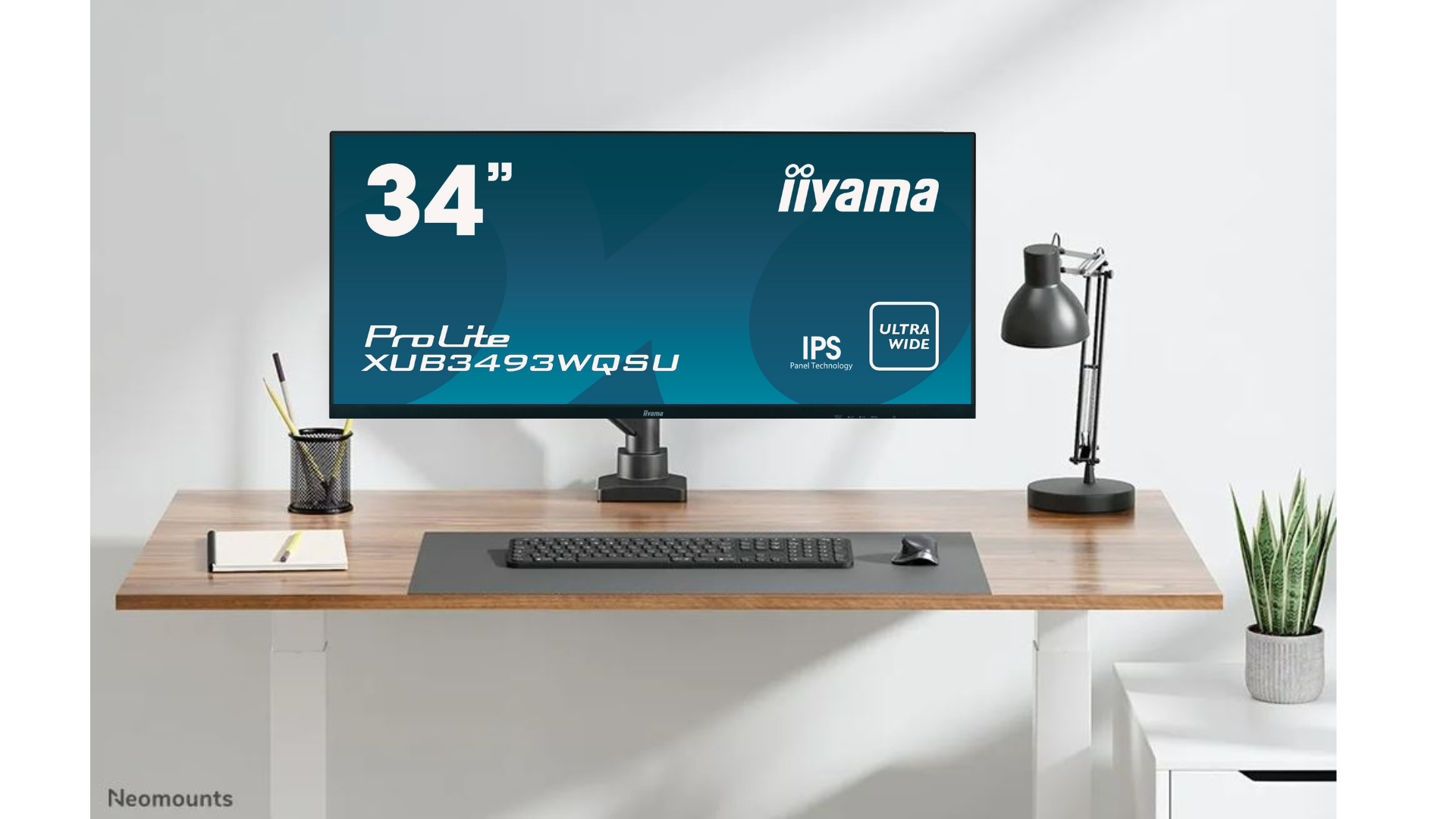Iiyama ProLite XUB3493WQSU-B1 | 34" + Neomounts DS70-450BL1