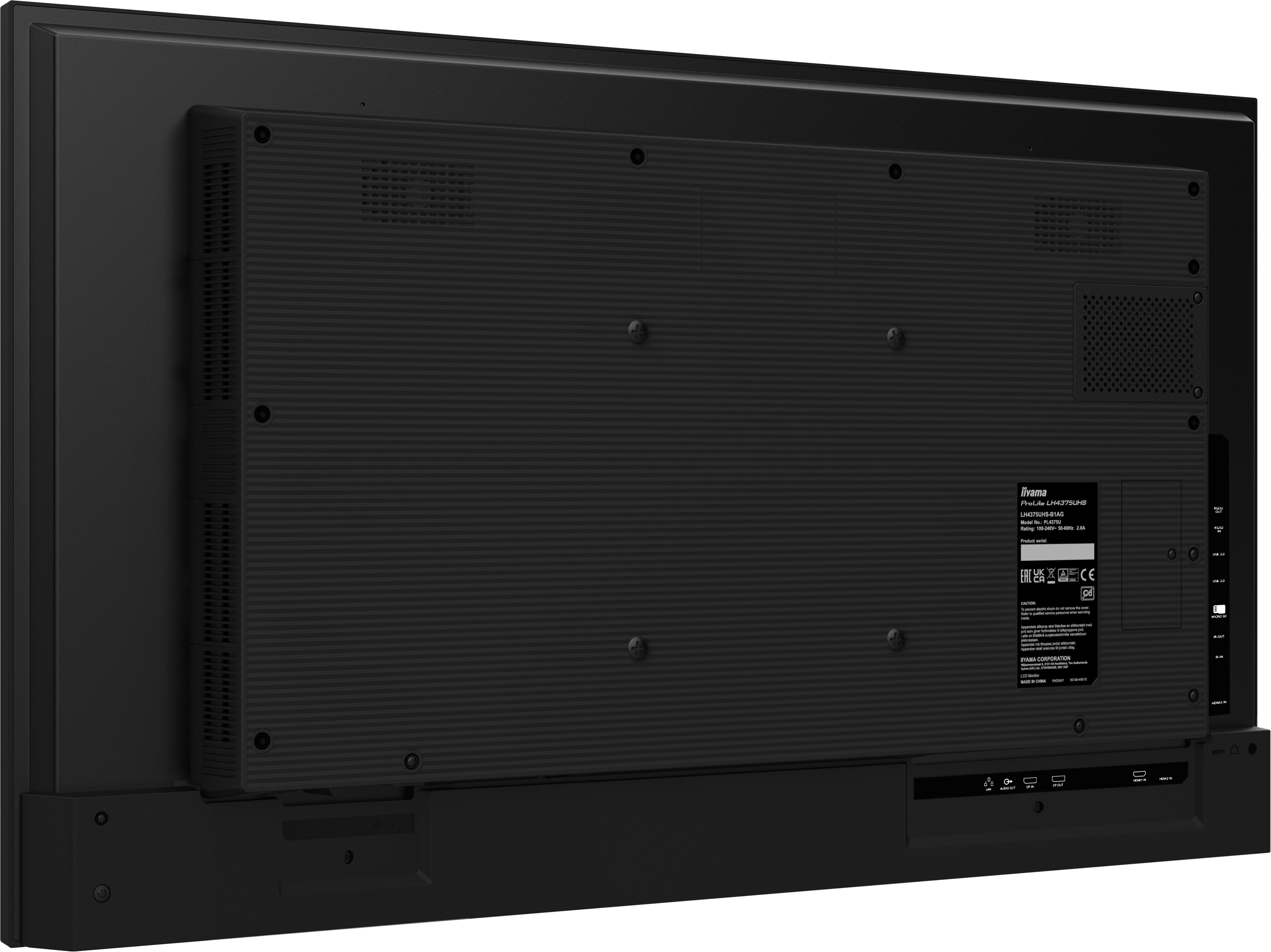 Iiyama ProLite LH3275HS-B1AG | 32" 4K UHD Digital Signage Display – 24/7 Betrieb, Android OS, Intel® SDM, FailOver