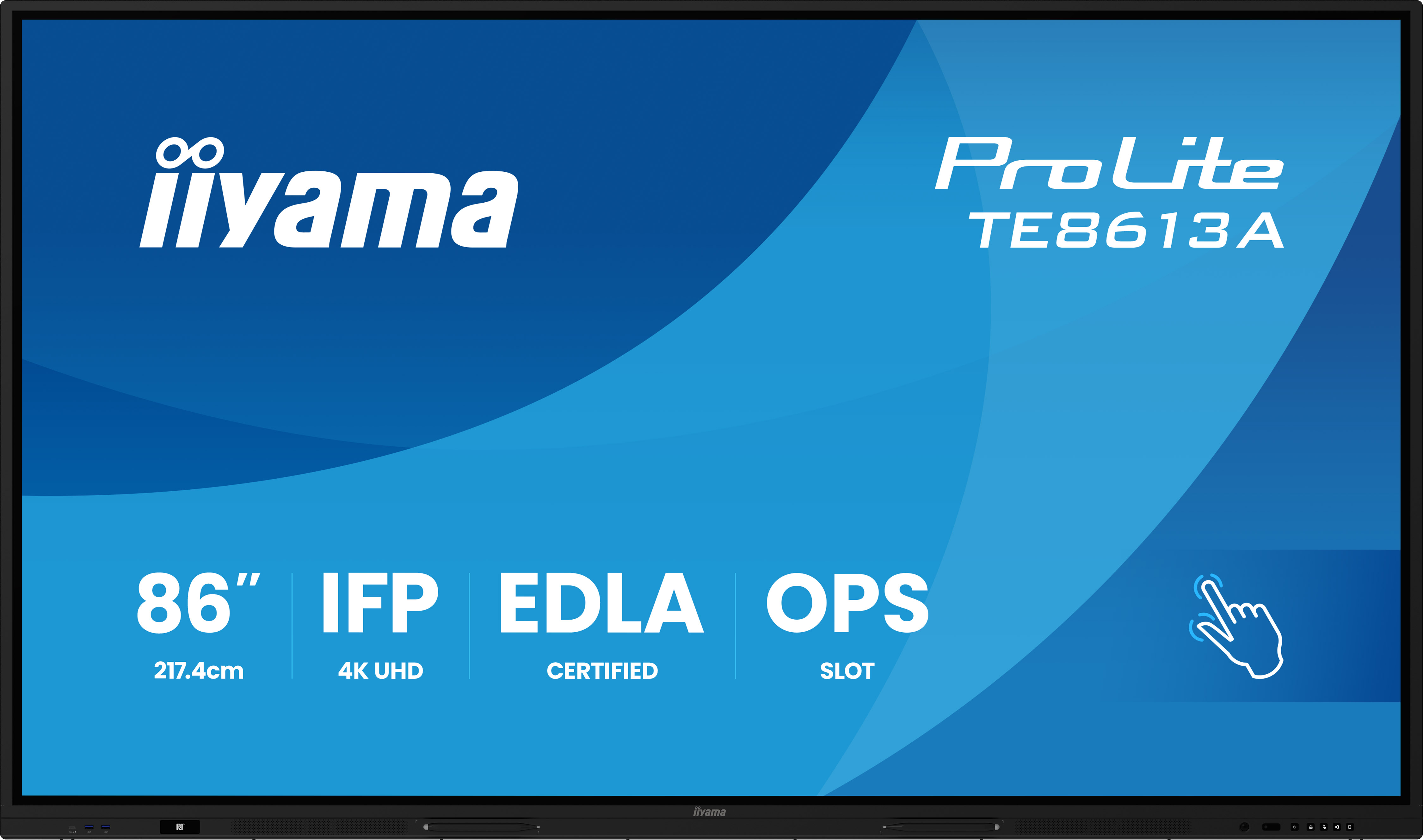 Iiyama ProLite TE8613A-B3AG | 86" | 4K UHD | Whiteboard Display