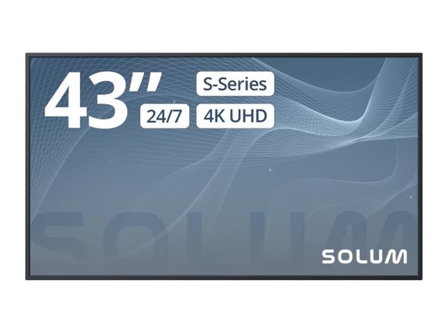 Solum S43A | 43" 4K UHD Digital Signage Display, 24/7 Profi-Betrieb
