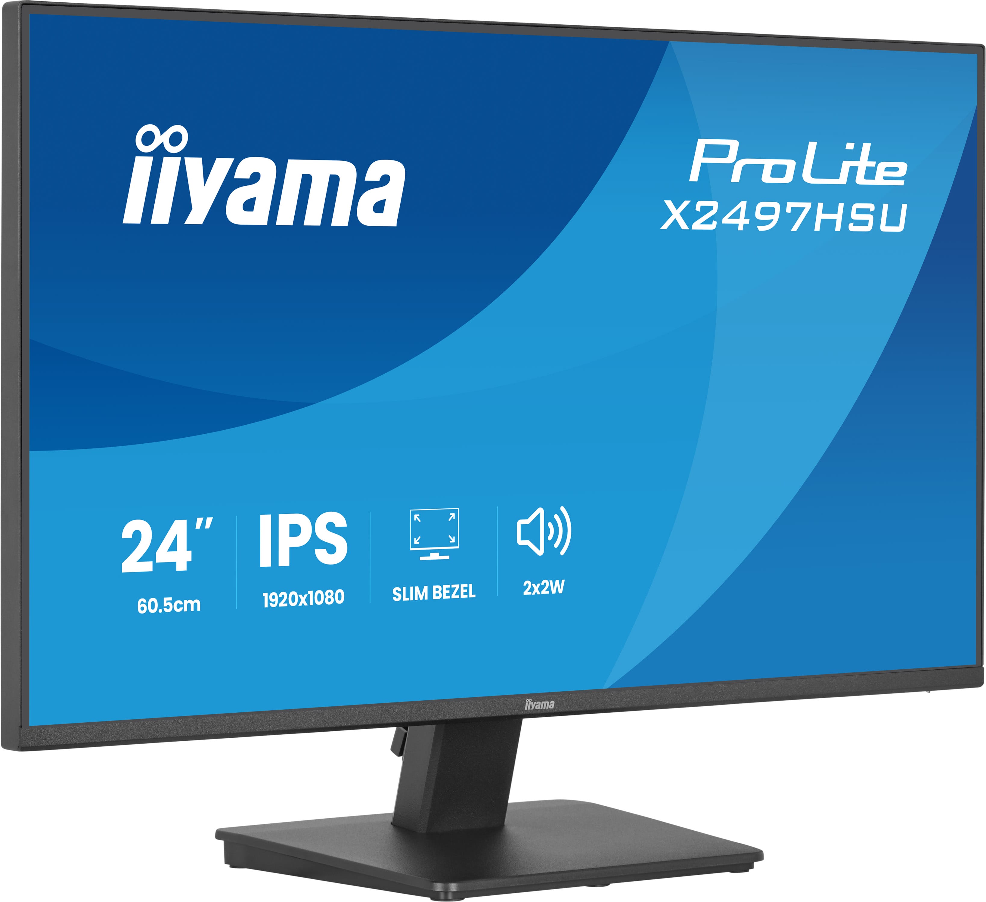 Iiyama ProLite X2497HSU-B1 | 24" Full HD ergonomischer Büro & Homeoffice Bildschirm mit Eye Care Technologie