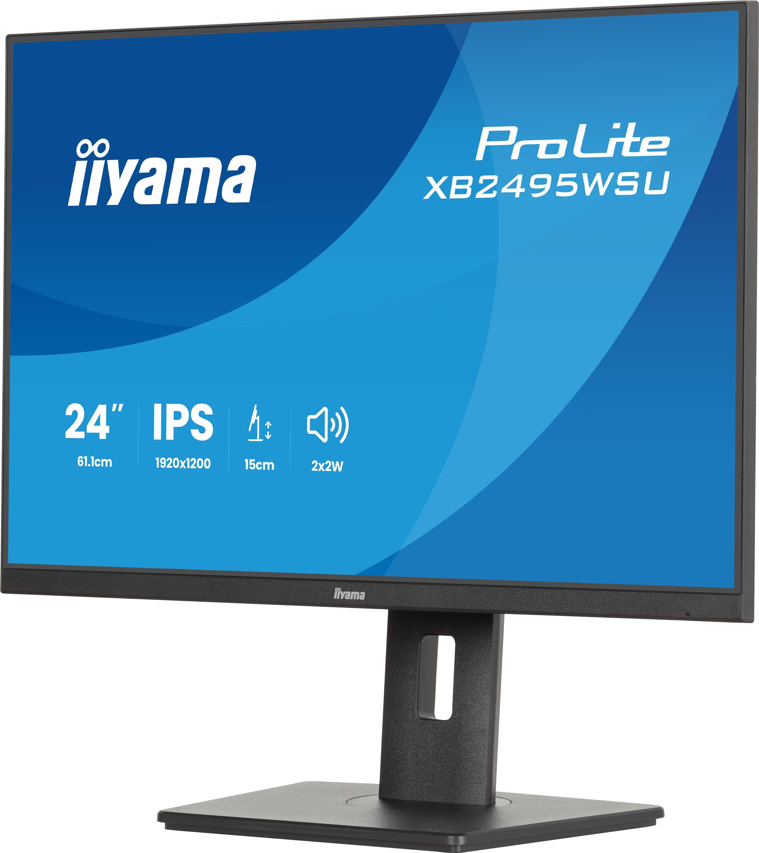 iiyama ProLite XB2495WSU-B1 | 24,1" IPS Monitor WUXGA 100Hz USB-C Hub 16:10 Ergonomisch