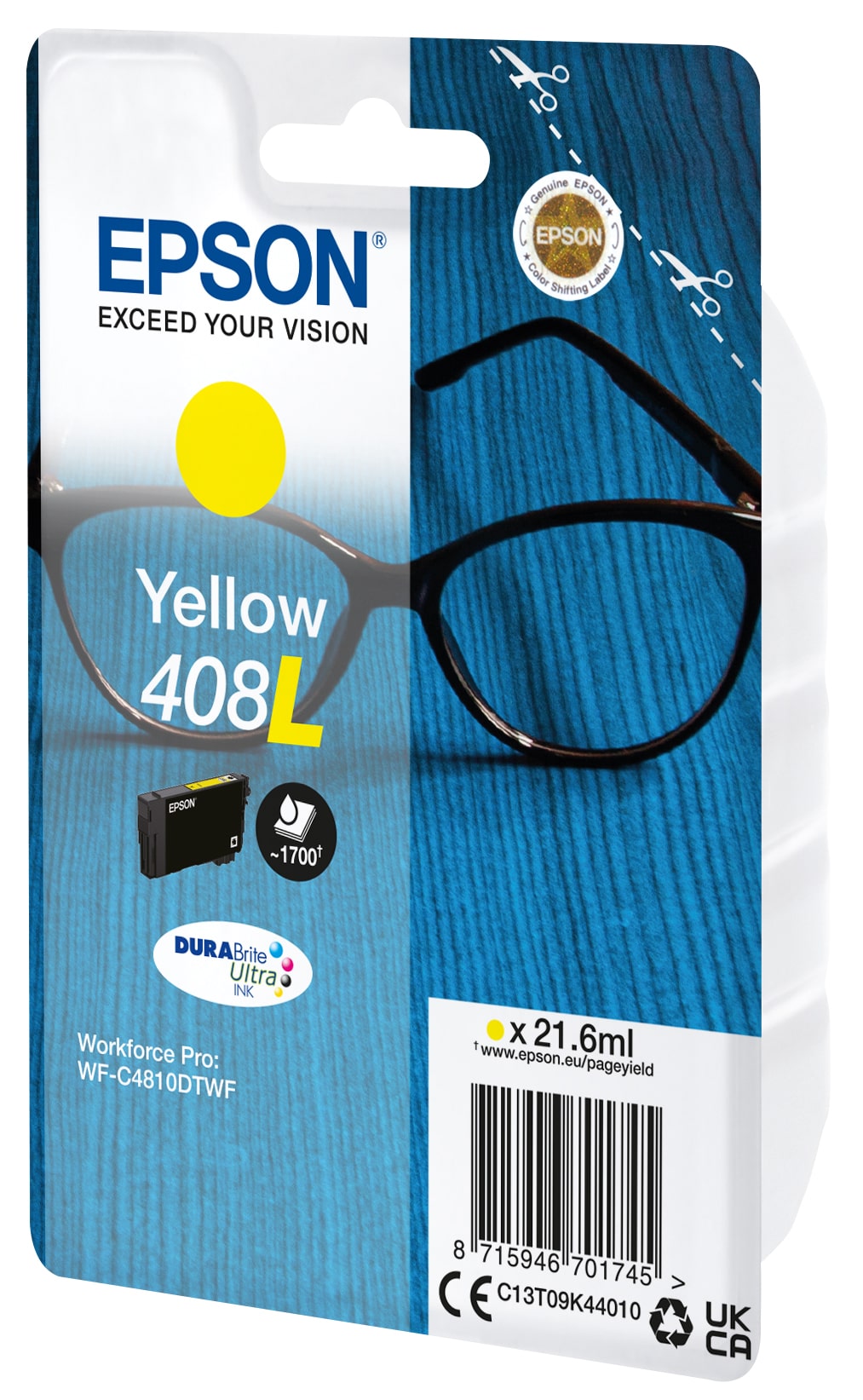 Tinte Epson 408L C13T09K44010 1.700 Seiten Gelb für WF-C4810 Tinte Epson 408L C13T09K44010 1.700 Seiten Gelb für WF-C4810