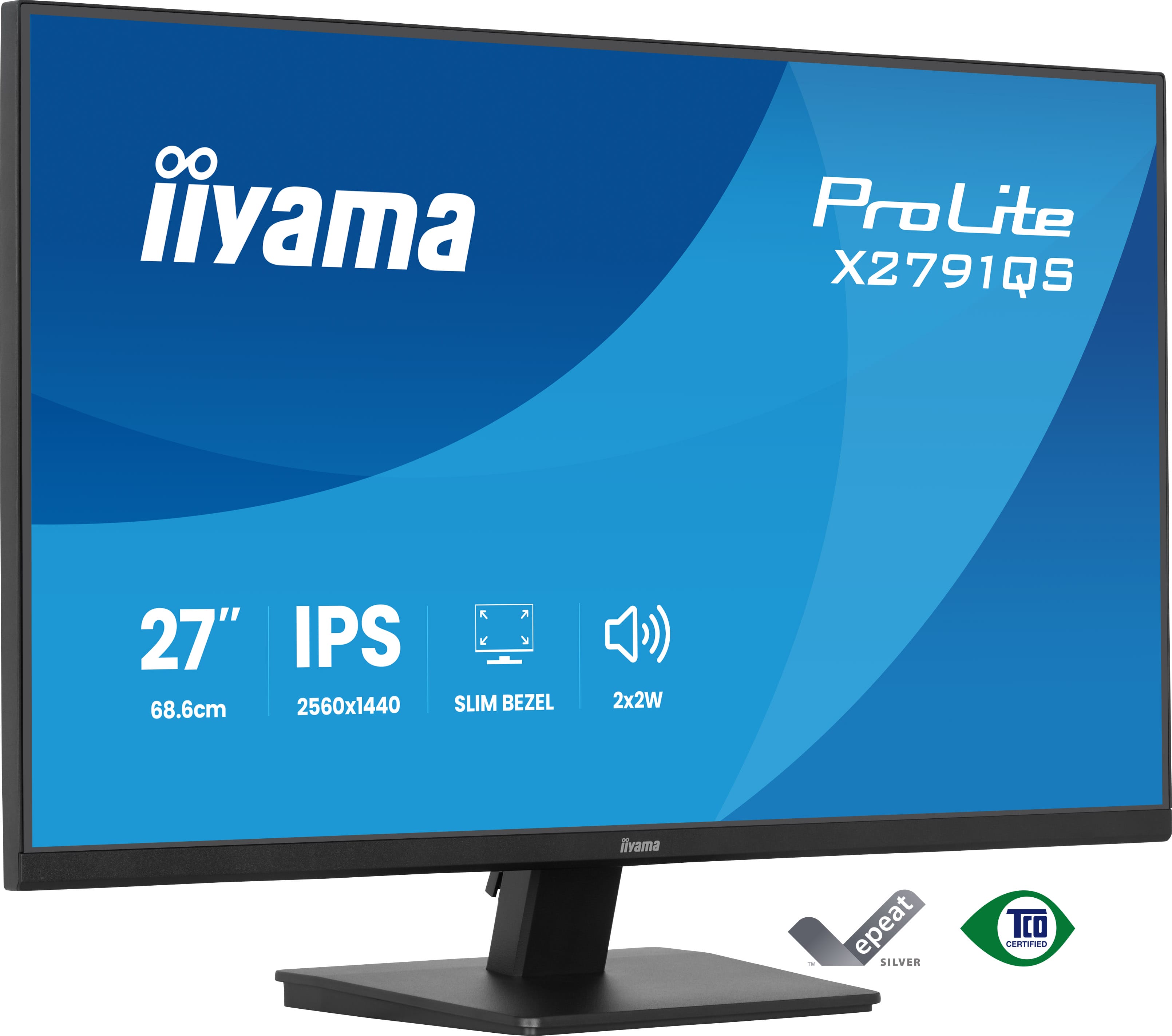 Iiyama ProLite X2791QS-B1 | 27" QHD IPS Monitor Slim Design für Office & Multitasking