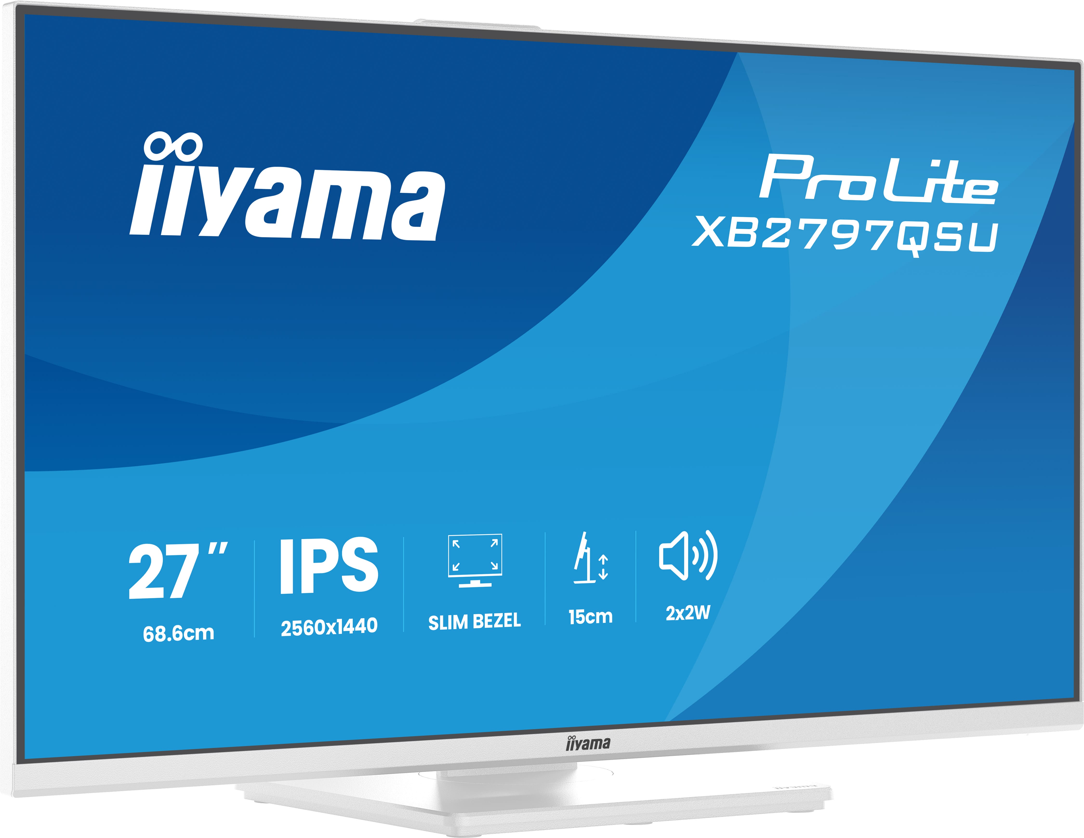 Iiyama ProLite XB2797QSU-W1 | 27" QHD IPS Monitor ergonomisch & USB-Hub