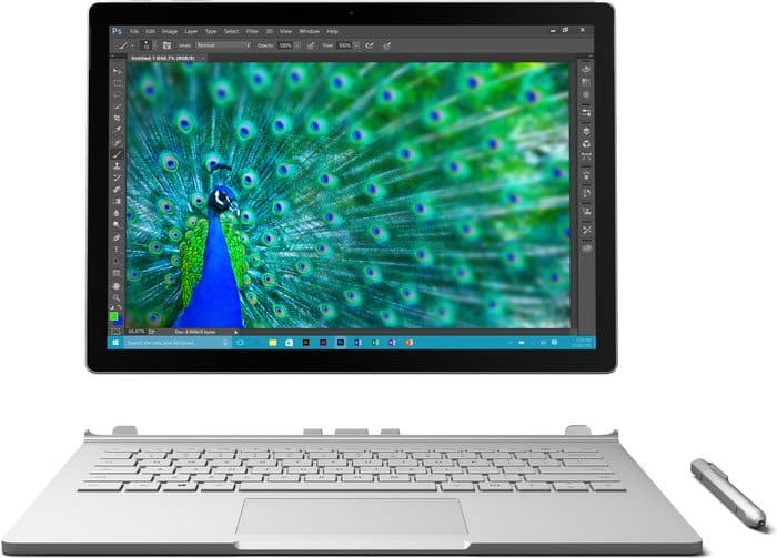 Microsoft Surface Book | 13,5" | Intel Core i7 | 8GB RAM | 256GB SSD | Windows 10 Pro | Silber