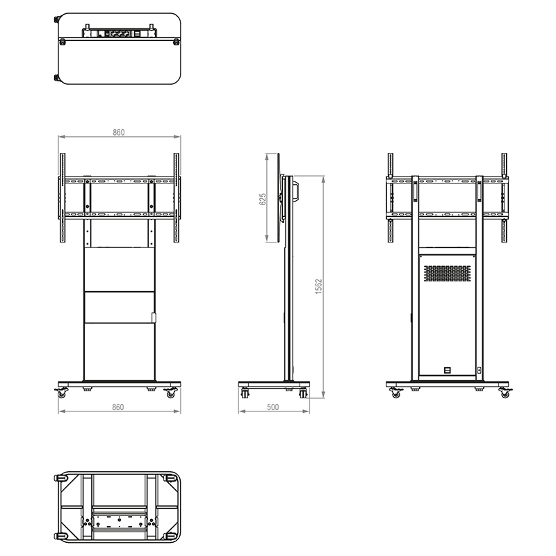Hagor Pro-Tower M 46" - 65" mobiles Standsystem