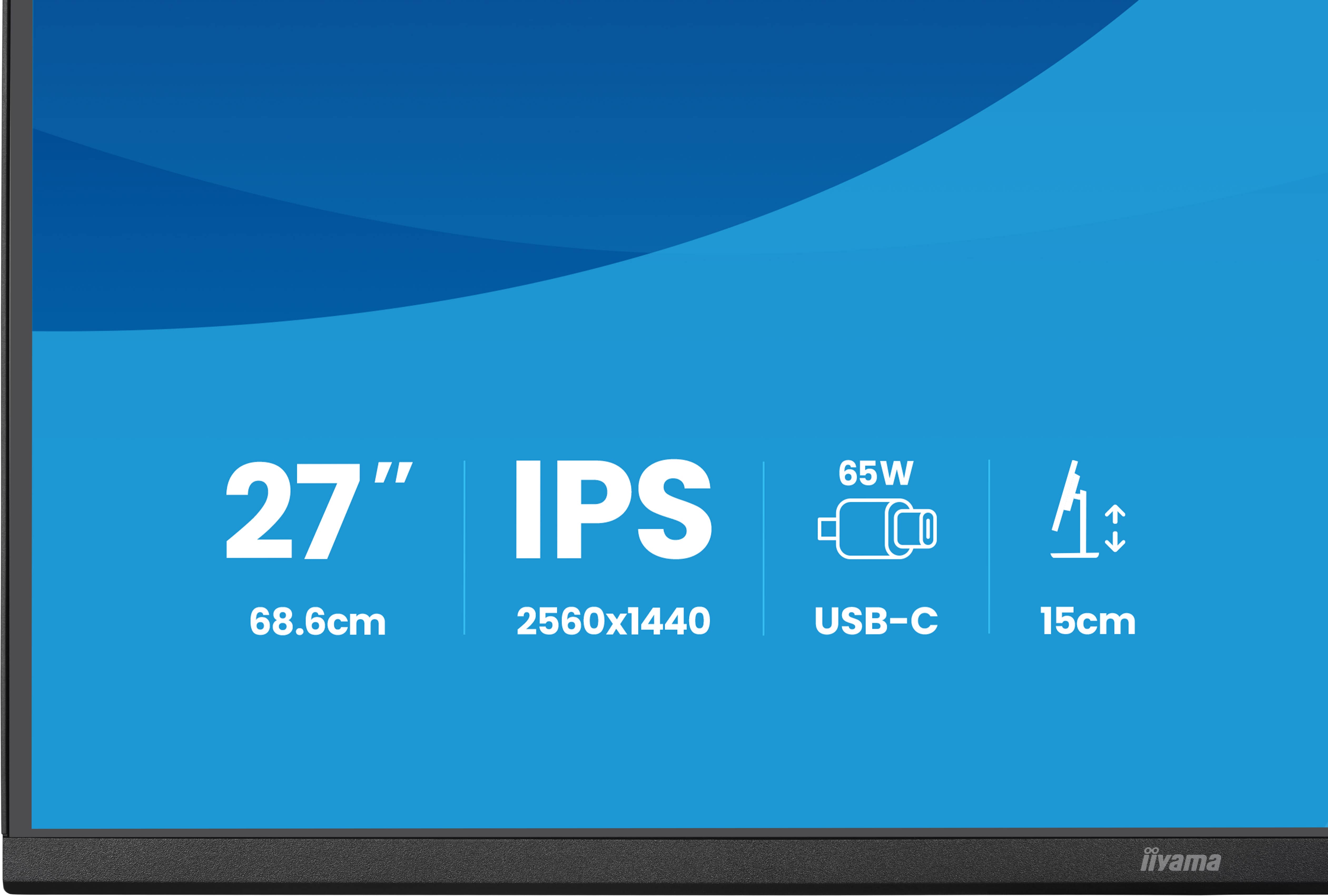 Iiyama ProLite XB2797QSN-B1 | 27" | QHD IPS USB-C Docking Monitor