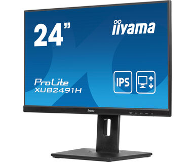 Iiyama ProLite XUB2491H-B1 | 24" Monitor mit IPS-Panel-Technologie, 100Hz Bildwiederholfrequenz und einem 150 mm höhenverstellbaren Standfuß