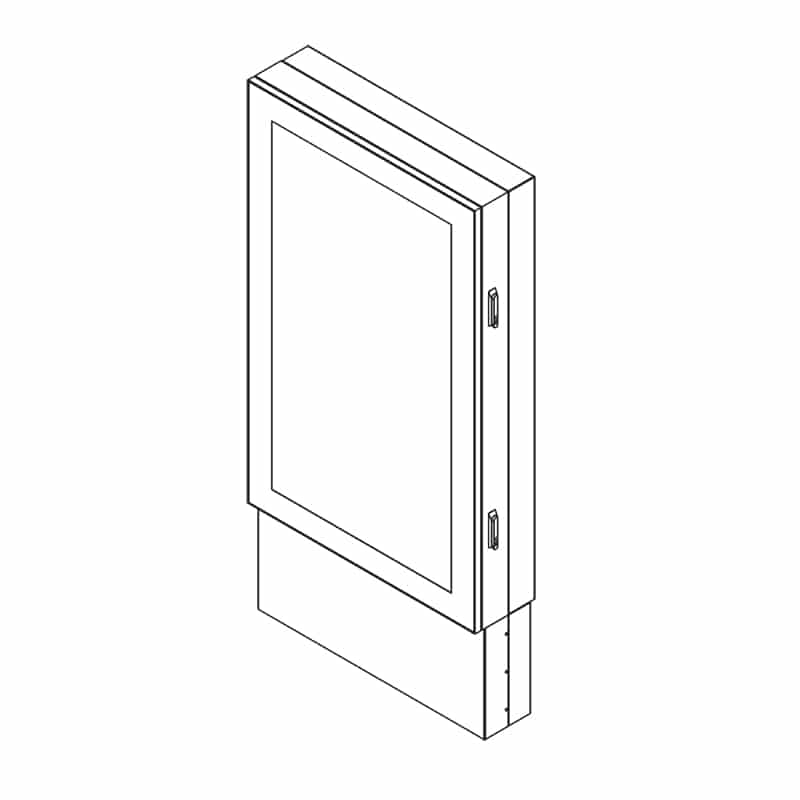 HAGOR ScreenOut Eco Kiosk XL - inkl. Heizung & HQ Lüftung | 1979 | 75" | Portrait | Outdoorstele 