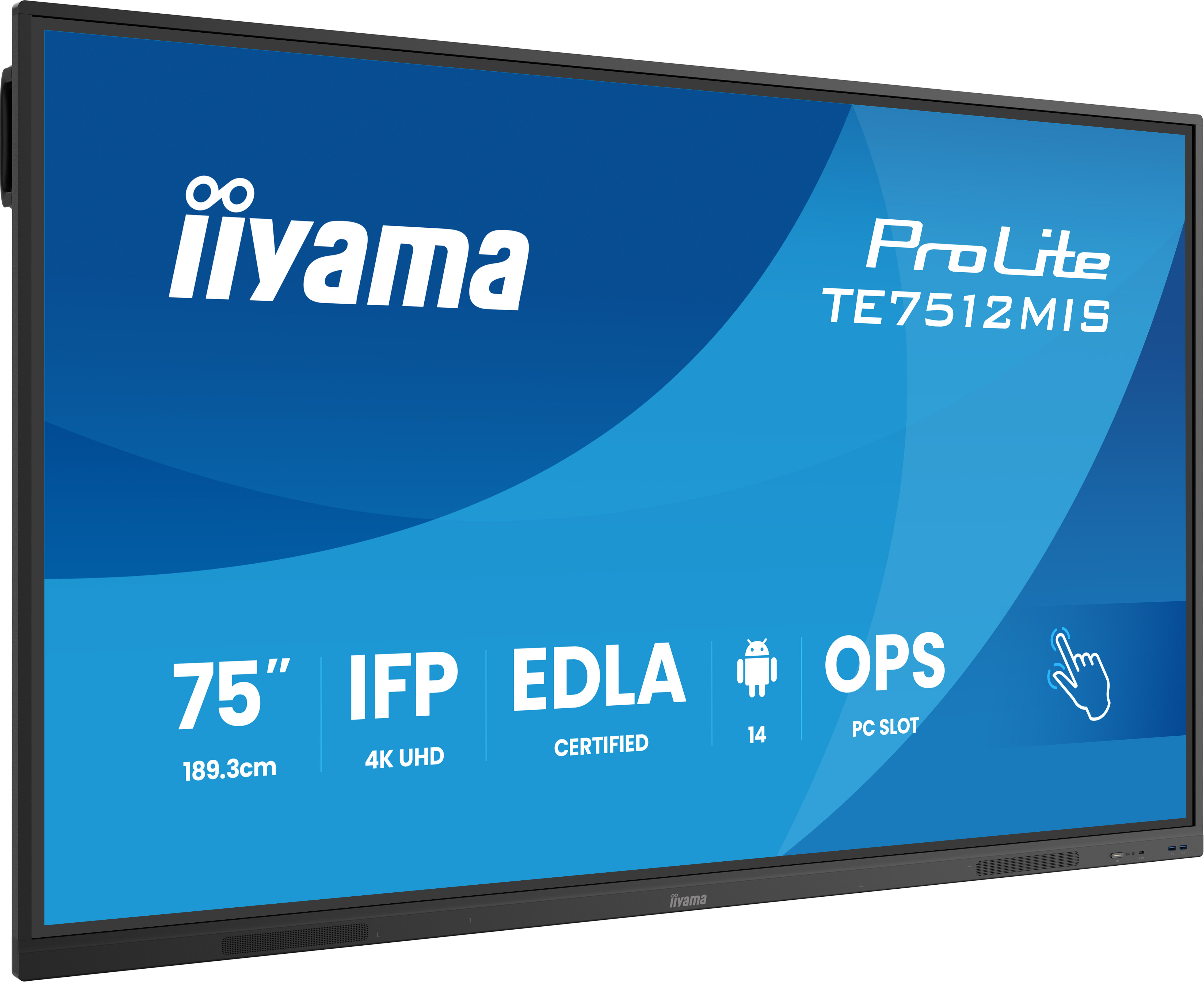 Iiyama ProLite TE7512MIS-B4AG | 75" 4K Touchdisplay mit Android 14 & interaktiver Whiteboard-Funktion