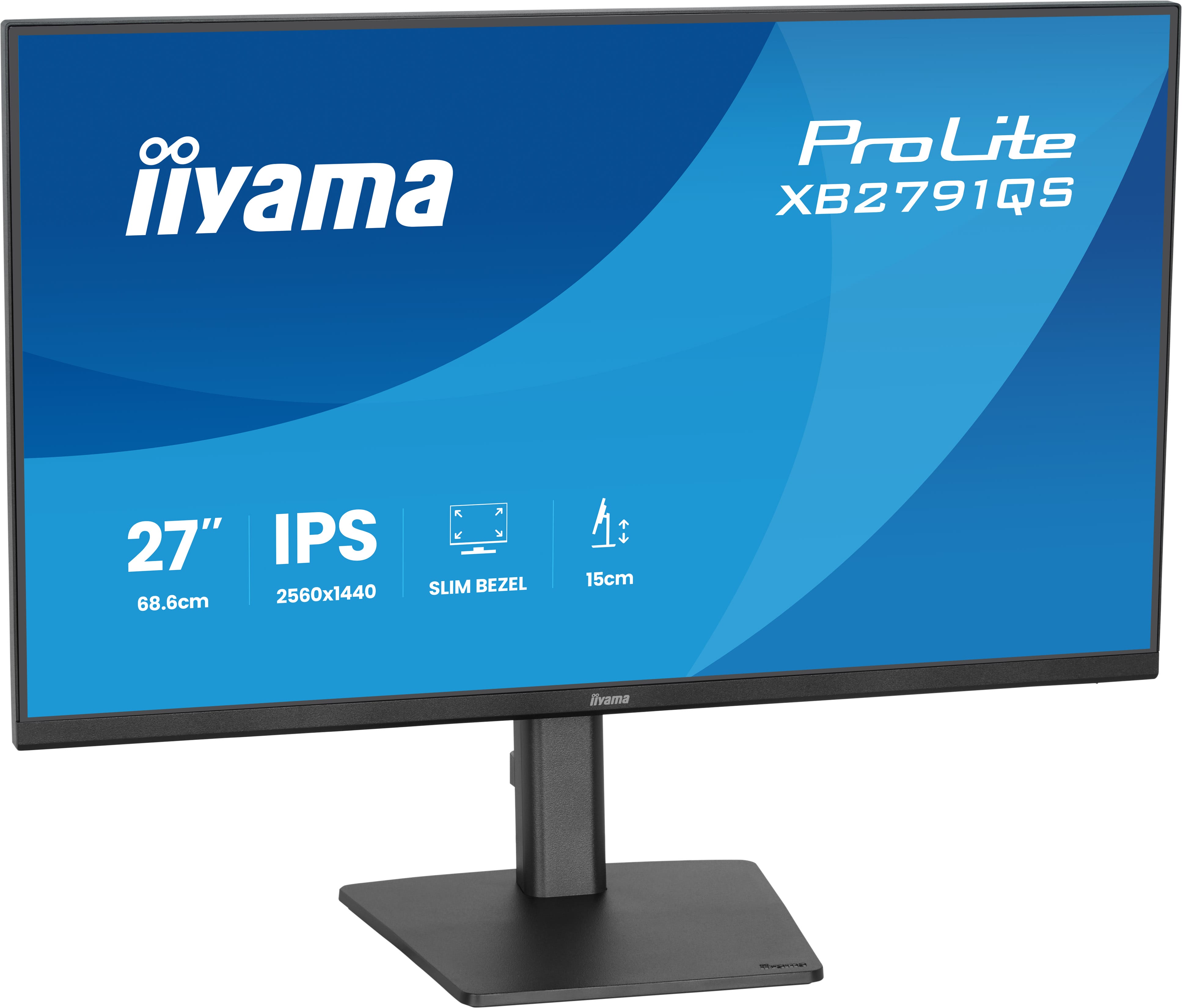Iiyama ProLite XB2791QS-B1 | 27" QHD IPS Monitor Ergonomisch – 2560x1440, Pivot, Eye Care