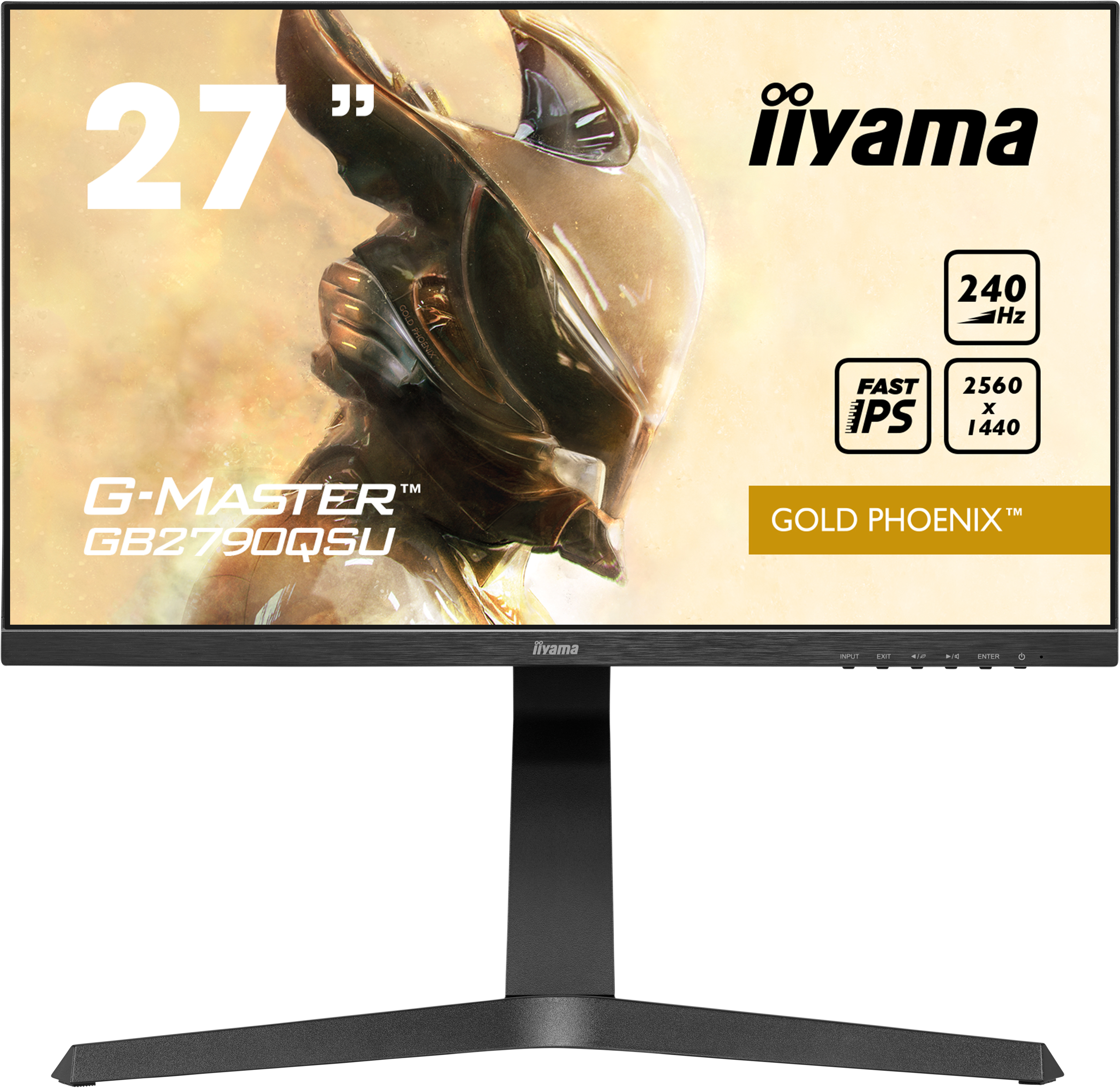 Iiyama G-MASTER GB2790QSU-B1 GOLD PHOENIX | 27" | 2560 x 1440 @240Hz (3.7 megapixel WQHD) | Gaming Monitor