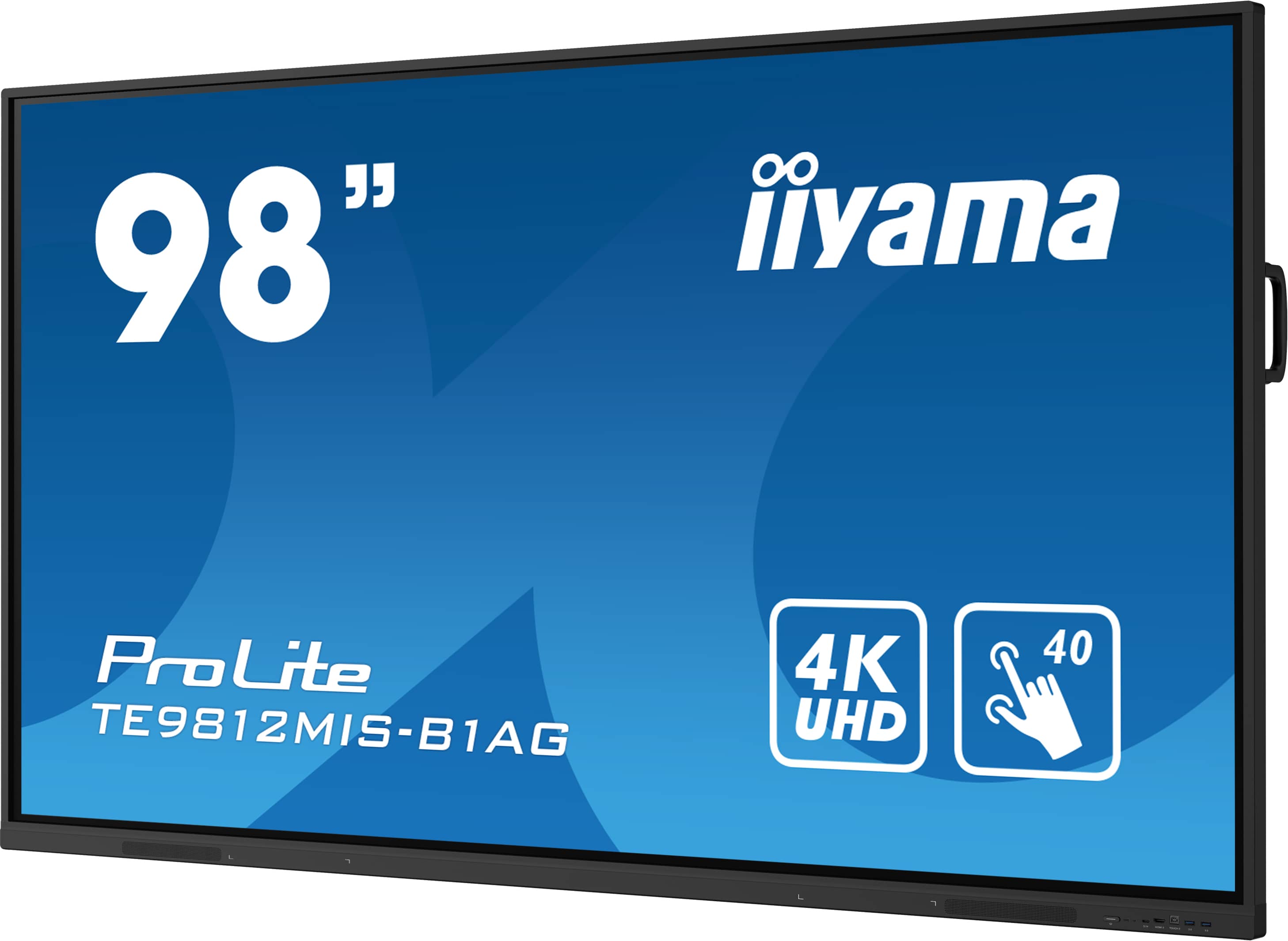 Iiyama ProLite TE9812MIS-B1AG | Interaktives 97.5" Touchscreen-Display mit 4K-Auflösung, integrierter Whiteboard-Software und Benutzerprofilen