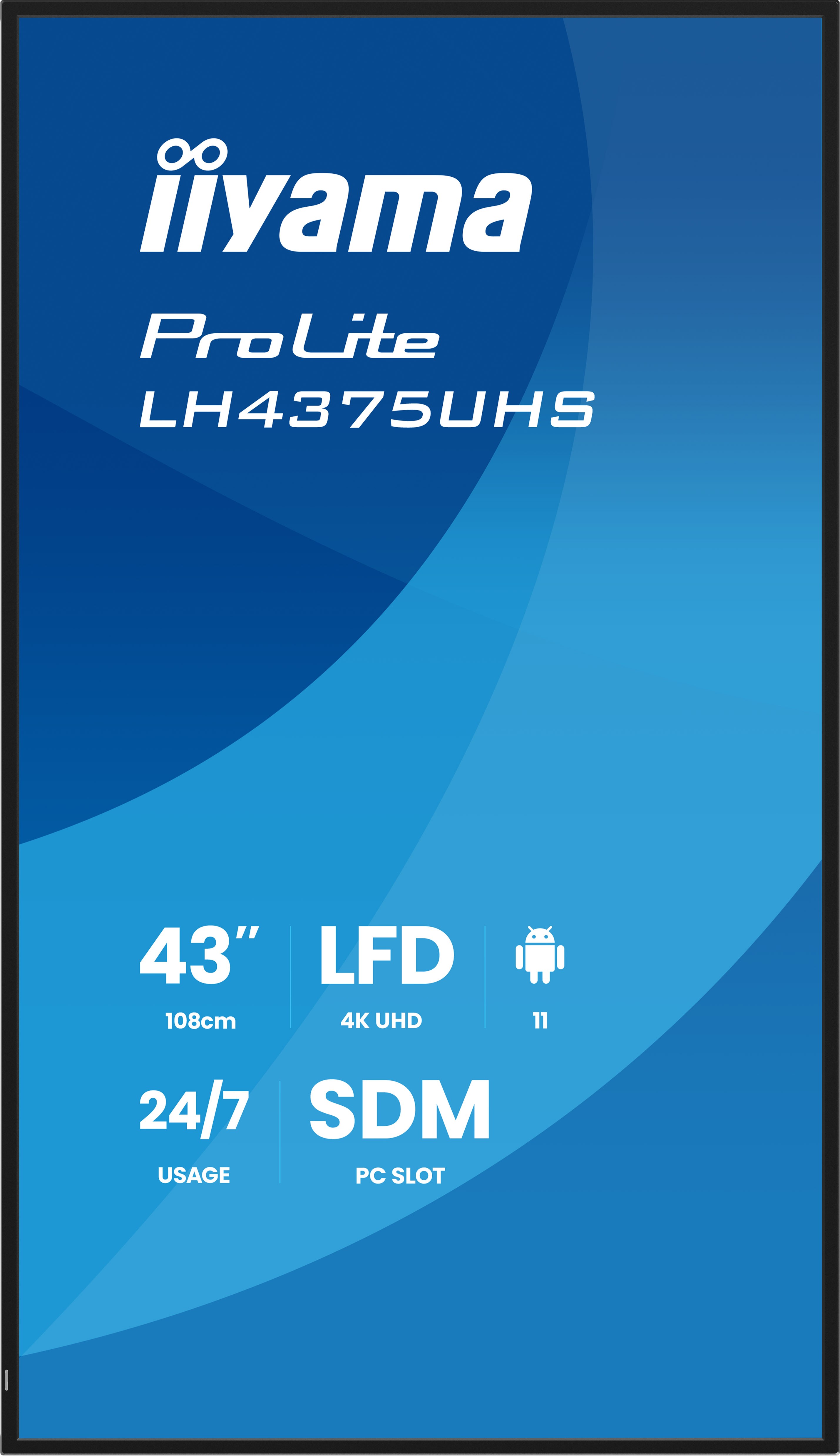 Iiyama ProLite LH4375UHS-B2AG | 43" 4K UHD Allround-Digital Signage Display mit Android 11 & 24/7 Betrieb