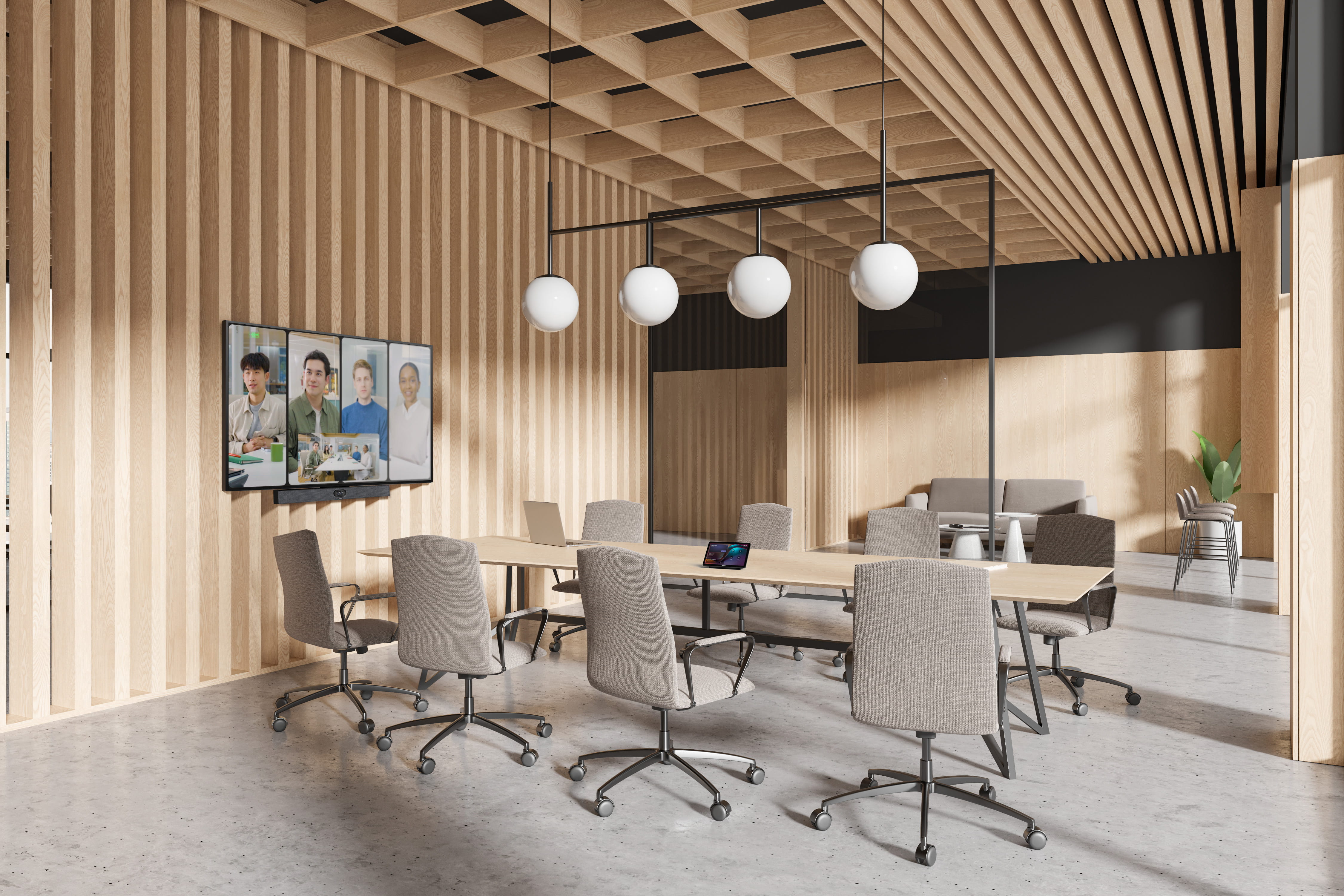 Yealink Meetingbar A40-010 | All-in-One Android Video-Kollaborationsleiste für kleine bis mittelgroße Räume