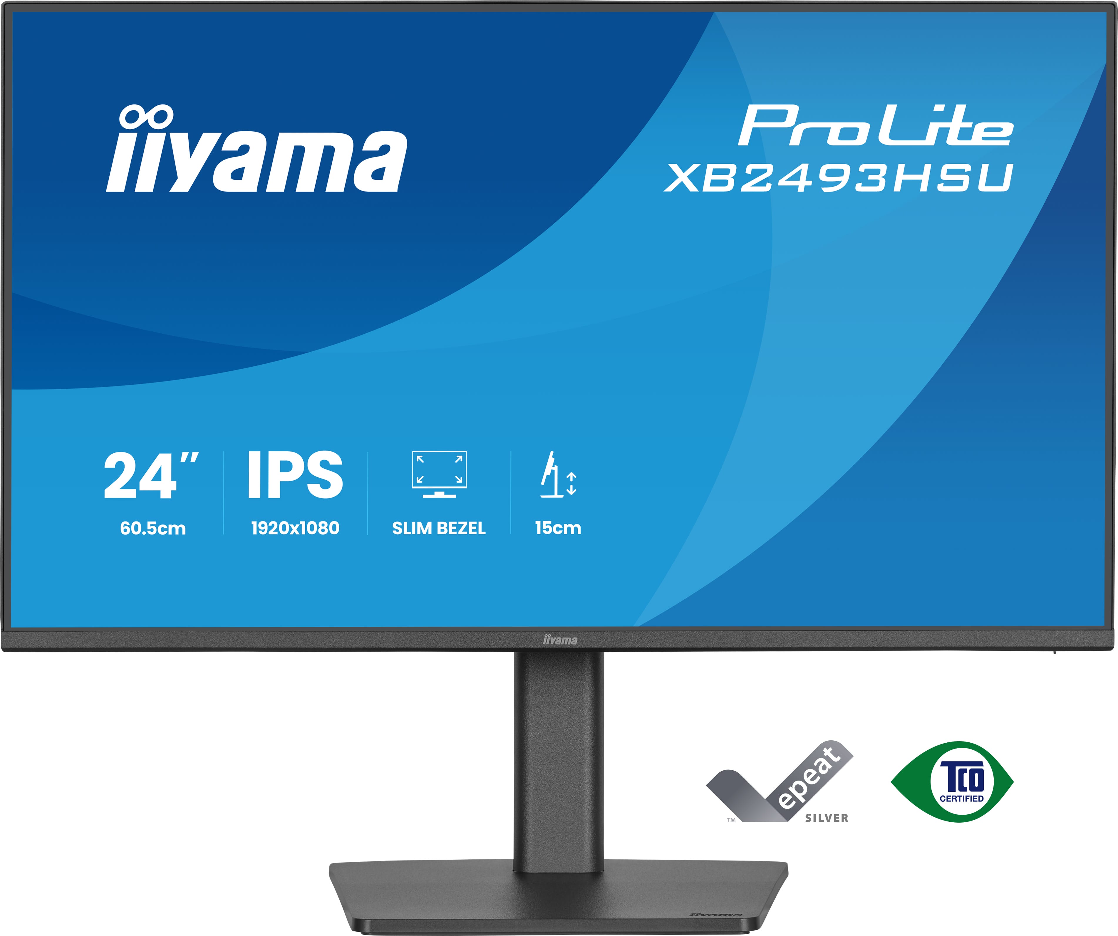 iiyama ProLite XB2493HSU-B1 | 24" Full HD IPS Monitor 120Hz – Ergonomisch für moderne Arbeitsplätze
