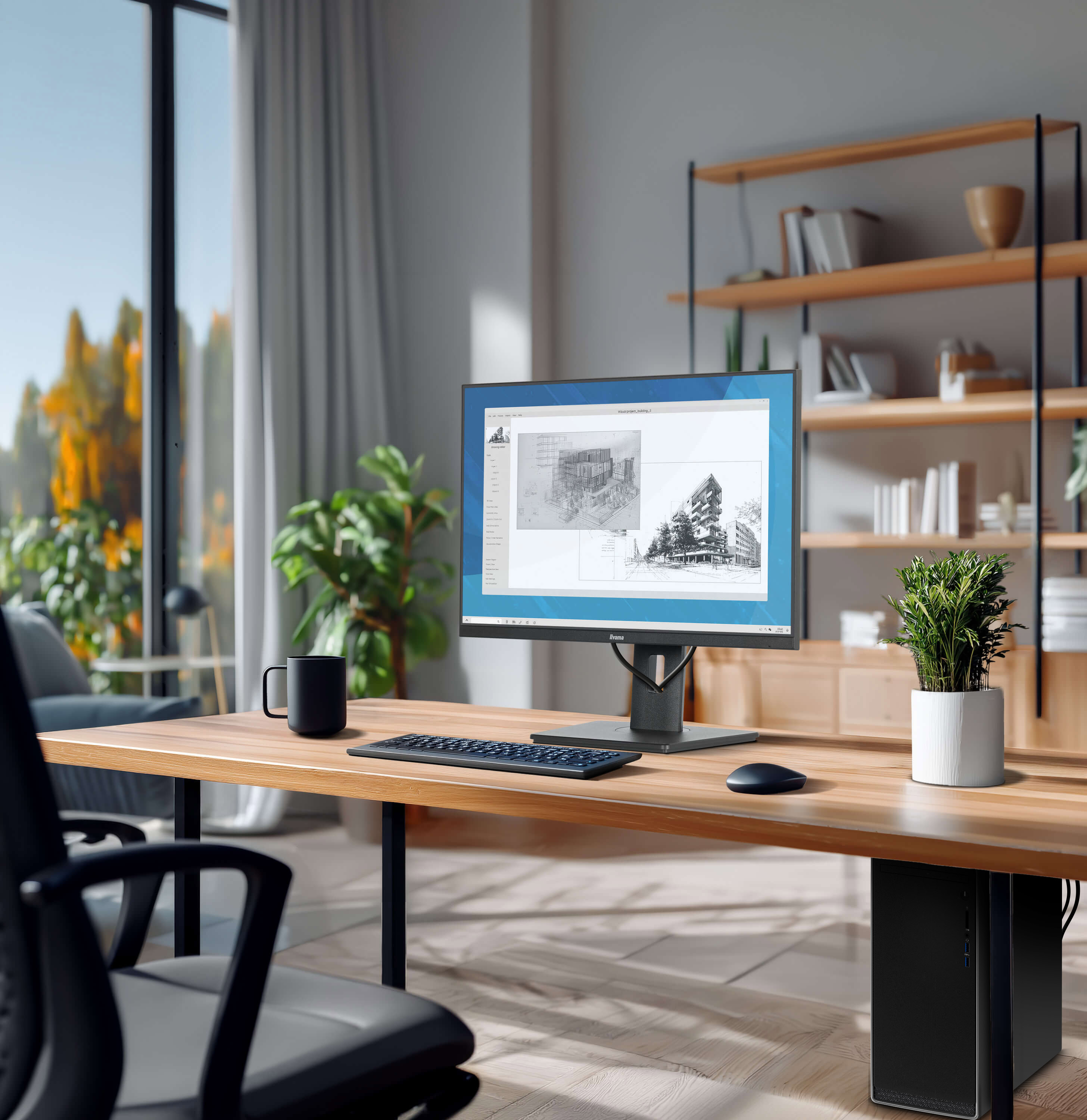 iiyama ProLite XB2495WSU-B1 | 24,1" IPS Monitor WUXGA 100Hz USB-C Hub 16:10 Ergonomisch
