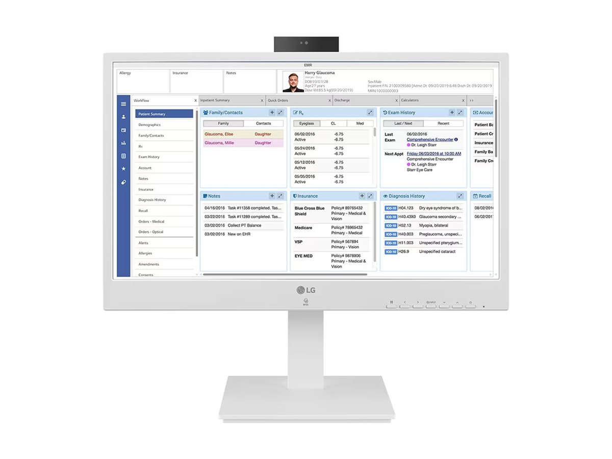 LG All-in-One Thin Client 24CR670N-6P | 24" | Intel Celeron N5105 | 8 GB RAM | 256 GB SSD | Webcam