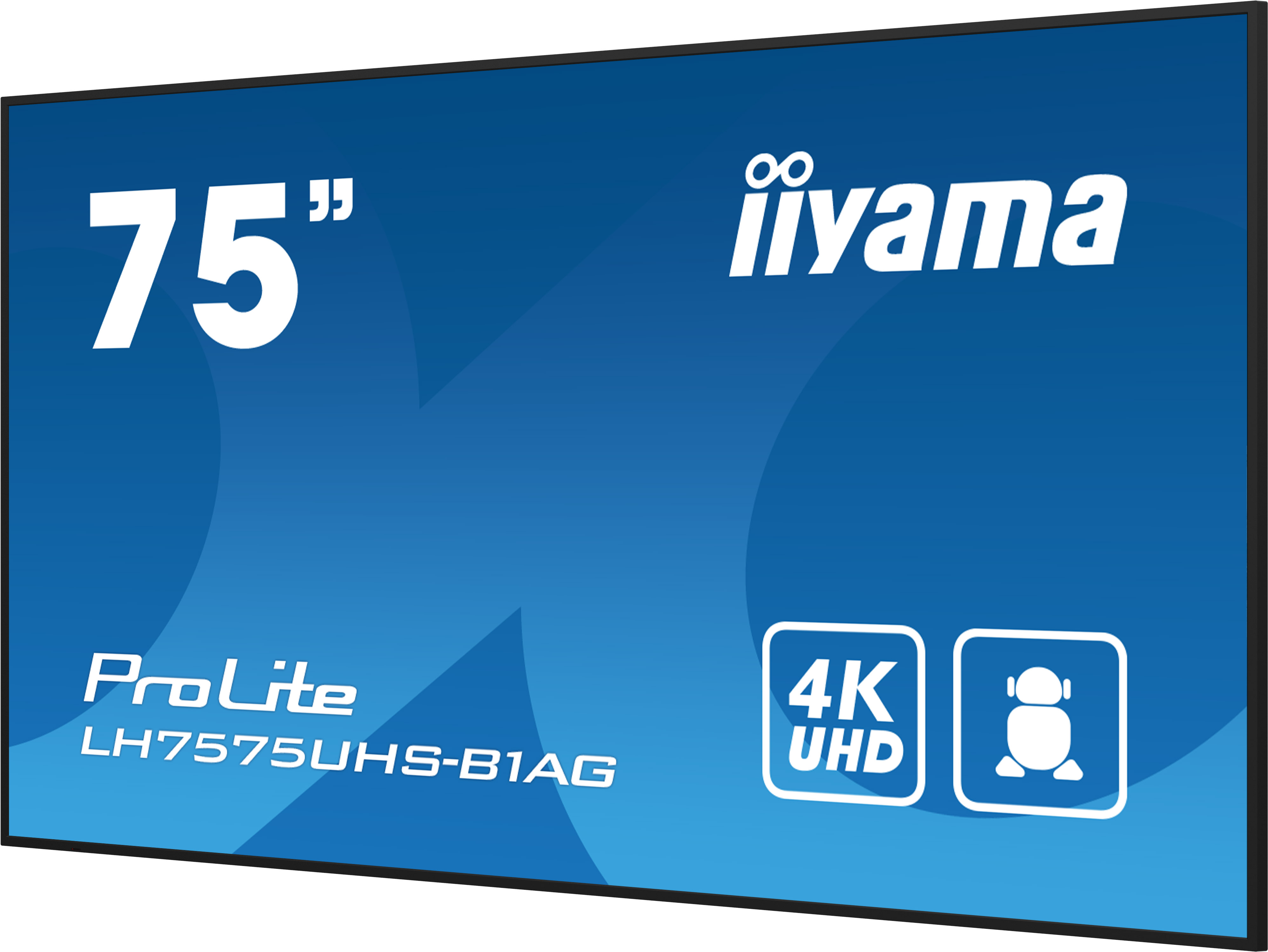 Iiyama ProLite LH7575UHS-B1AG | 75" 4K UHD Digital Signage Display – 24/7 Betrieb, Android OS, Intel® SDM, FailOver