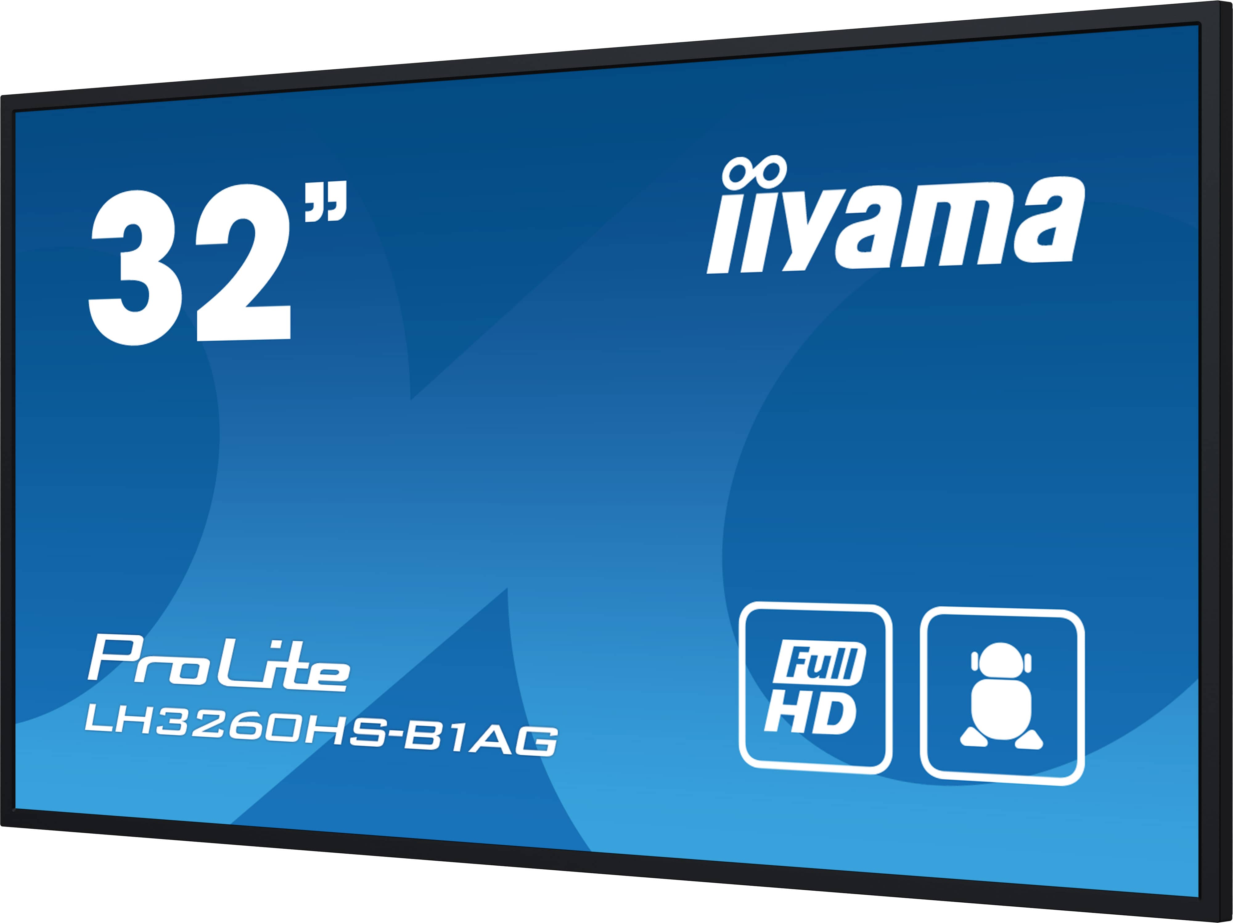 Iiyama ProLite LH3260HS-B1AG | Professionelles 32″ Full HD Digital Signage – 500 cd/m², Android 11, iiSignage², FailOver, 24/7, Quer- & Hochformat