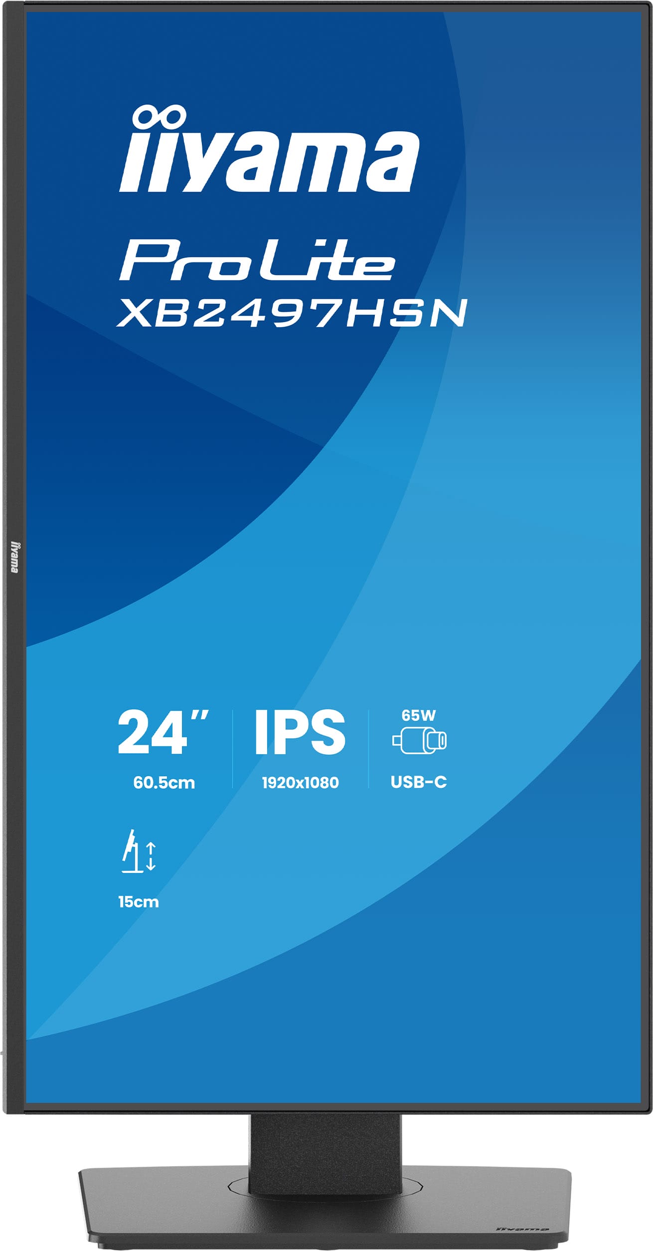 iiyama ProLite XB2497HSN-B1 | 24" IPS Monitor Full HD 100Hz USB-C Docking LAN ergonomisch