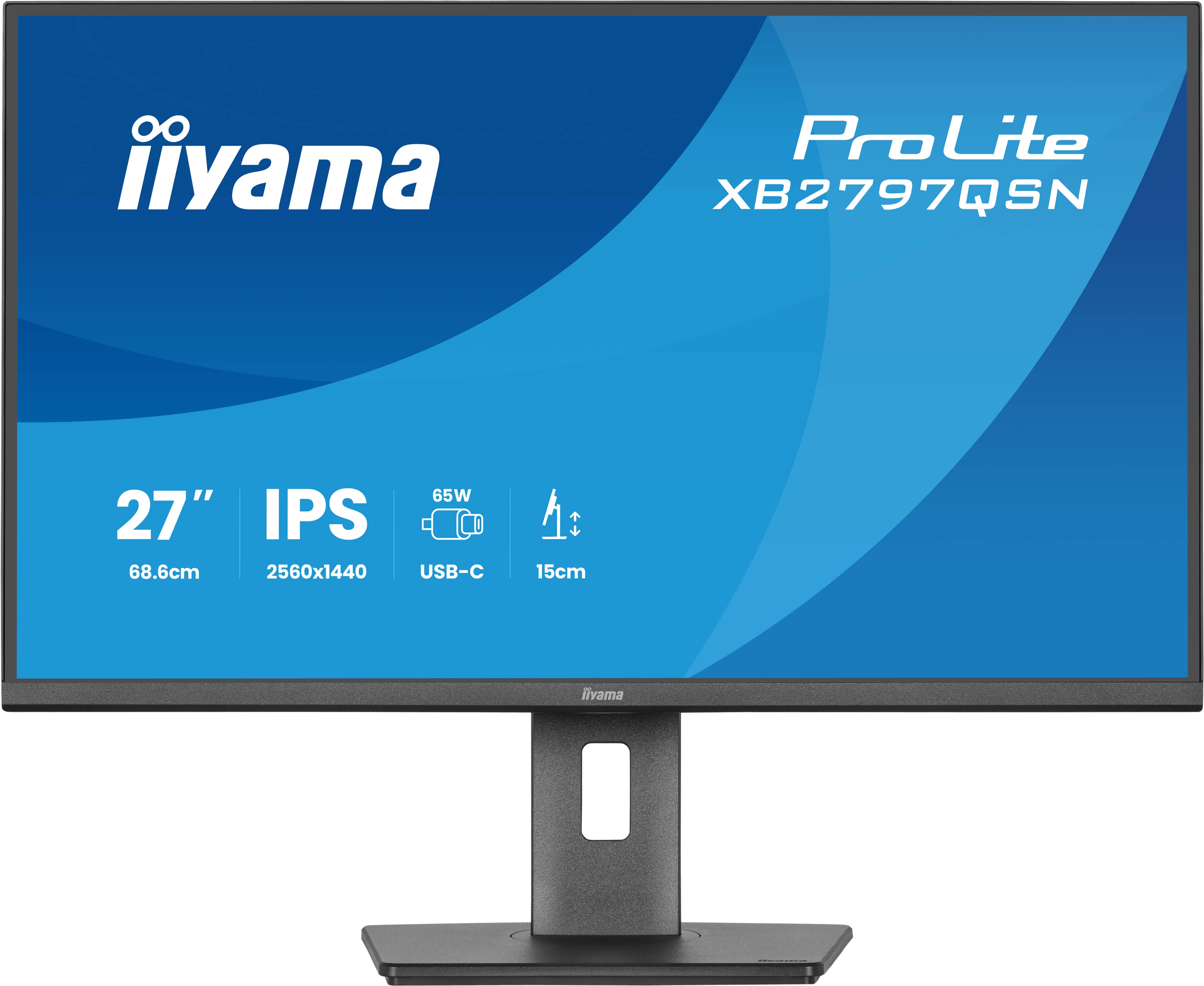Iiyama ProLite XB2797QSN-B1 | 27" | QHD IPS USB-C Docking Monitor