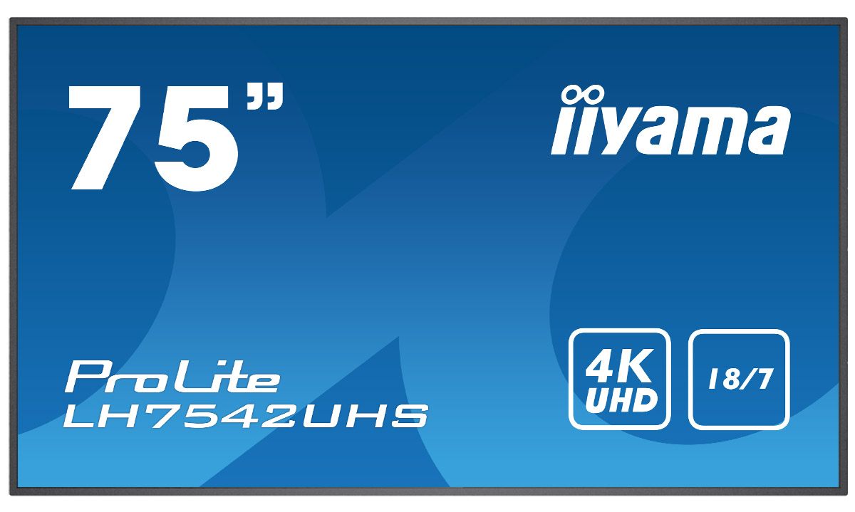 Iiyama ProLite LH7542UHS-B3 | 75" (189,3cm) | professionelles Digital Signage Display mit 4K UHD-Grafik