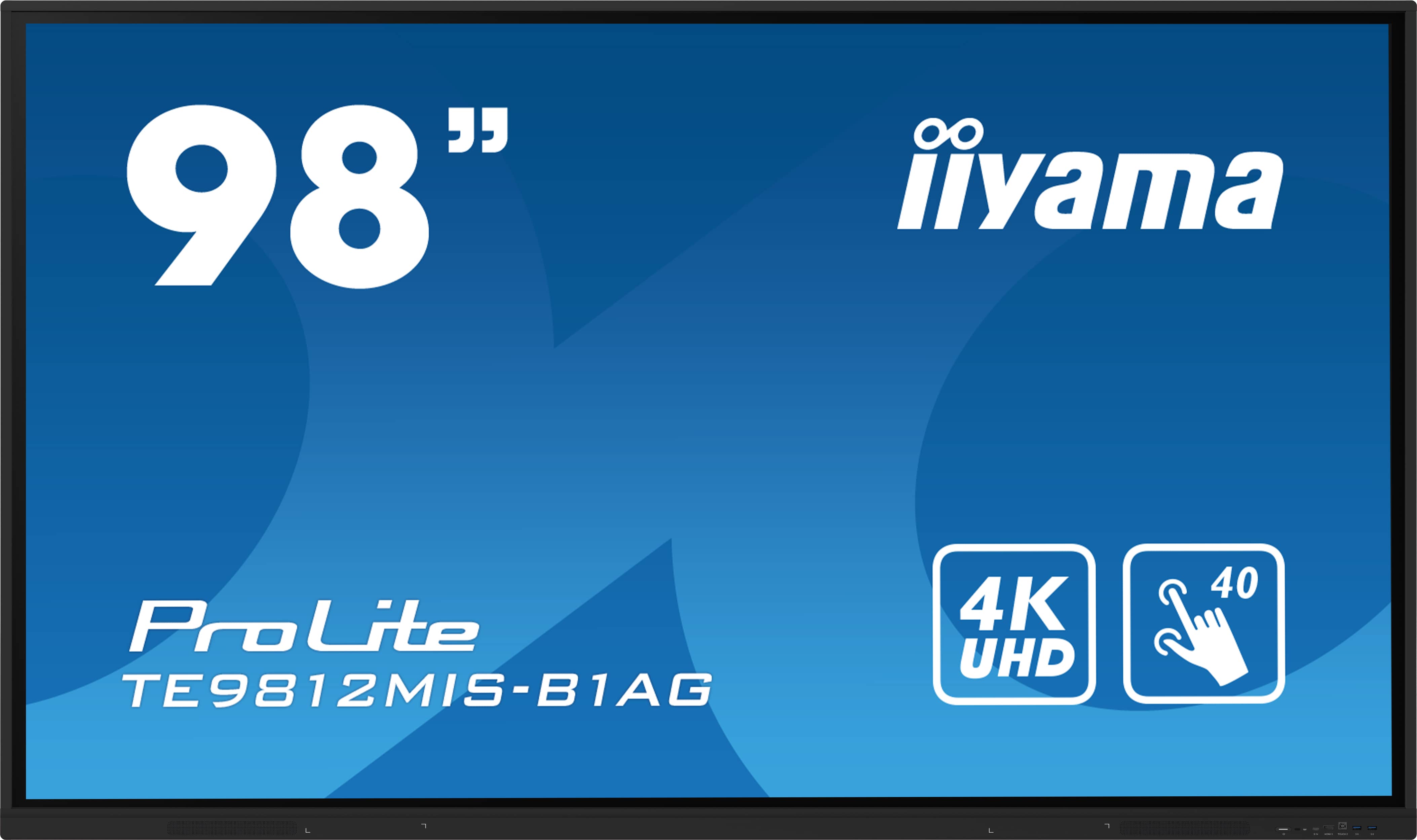 Iiyama ProLite TE9812MIS-B1AG | Interaktives 97.5" Touchscreen-Display mit 4K-Auflösung, integrierter Whiteboard-Software und Benutzerprofilen
