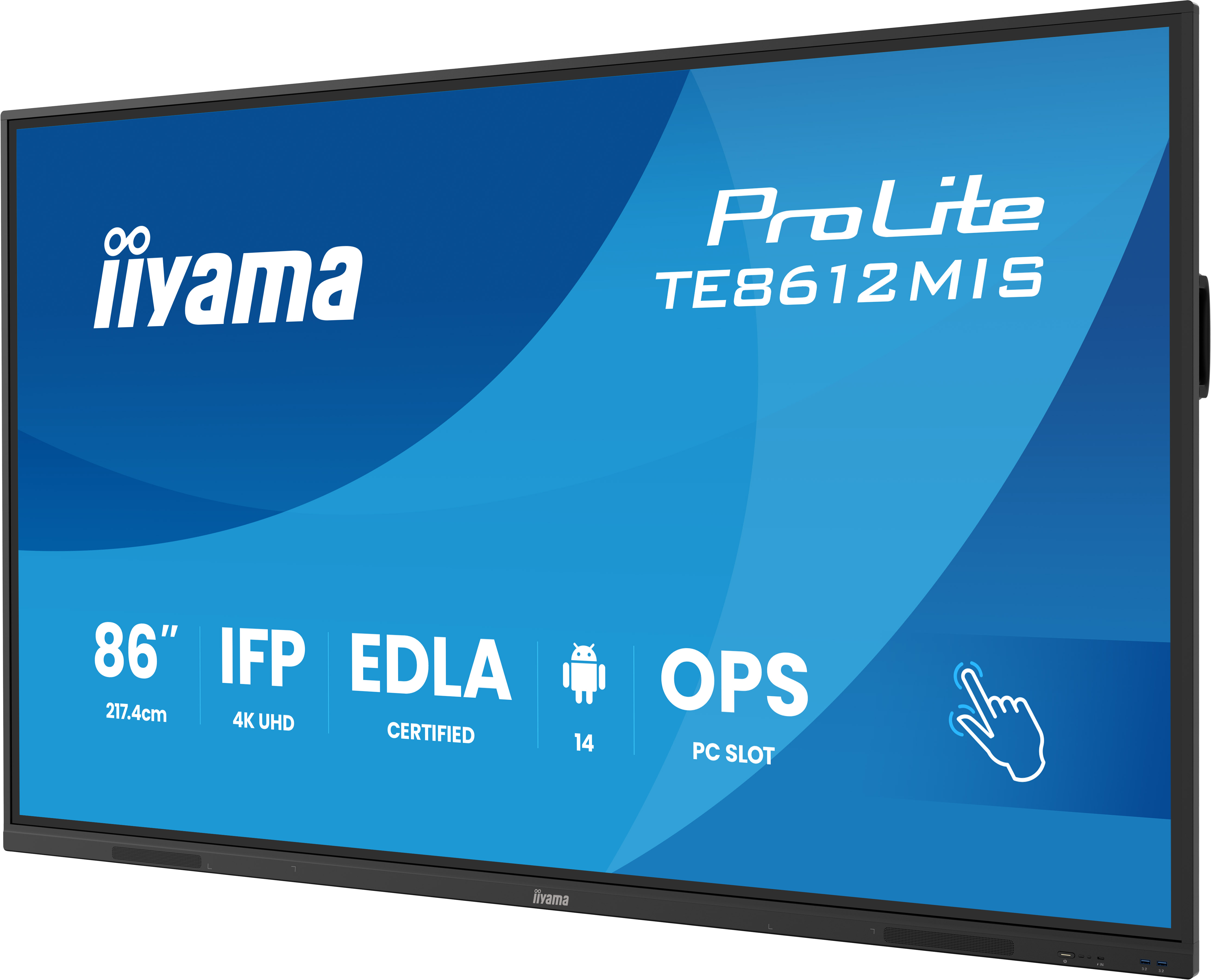 Iiyama ProLite TE8612MIS-B4AG | 86" 4K Touchdisplay mit Android 14 & interaktiver Whiteboard-Funktion