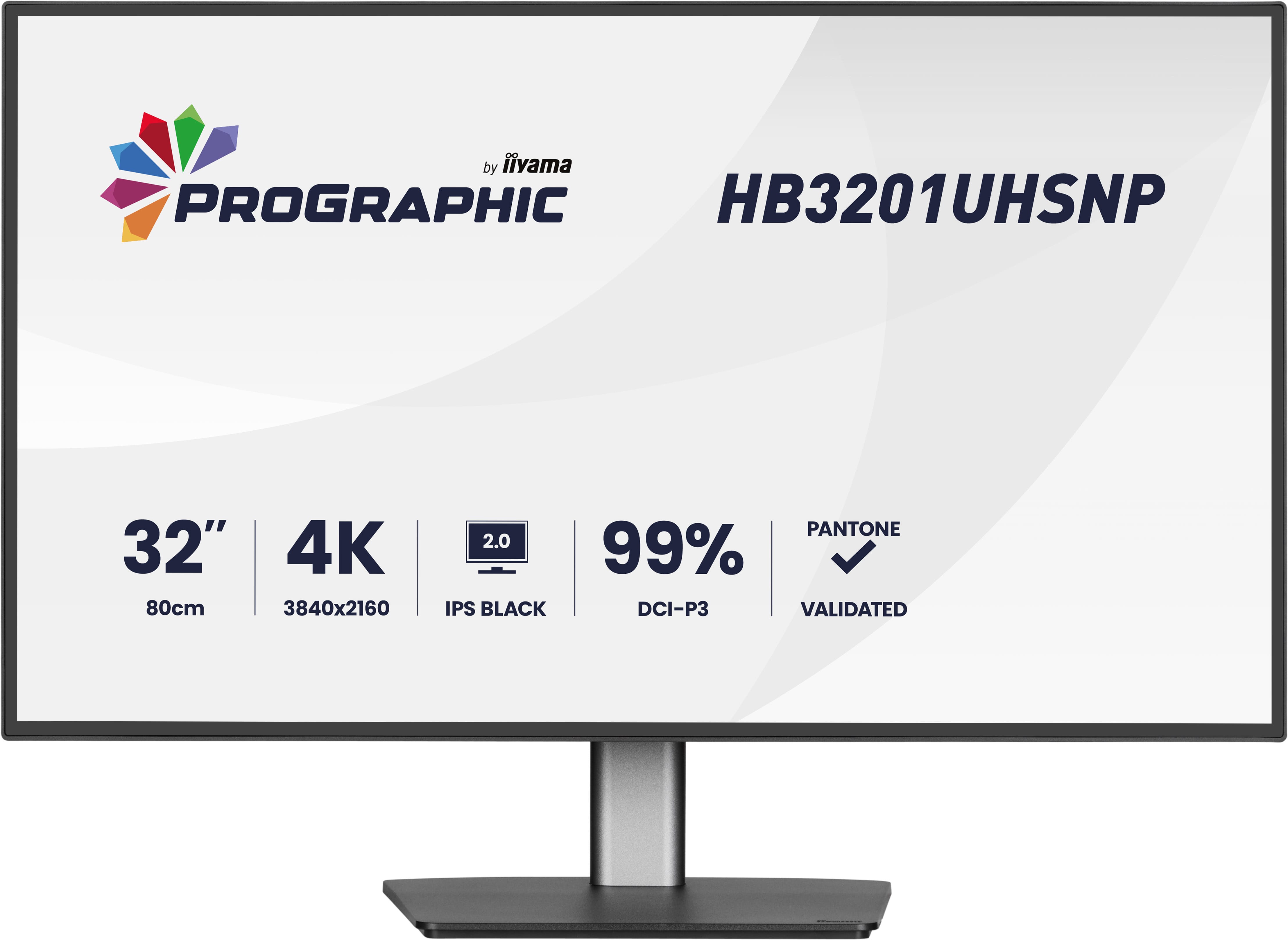 Iiyama ProGraphic HB3201UHSNP-B1 | 32" 4K Kreativmonitor – maximale Farbtreue, IPS Black 2.0, USB-C & KVM
