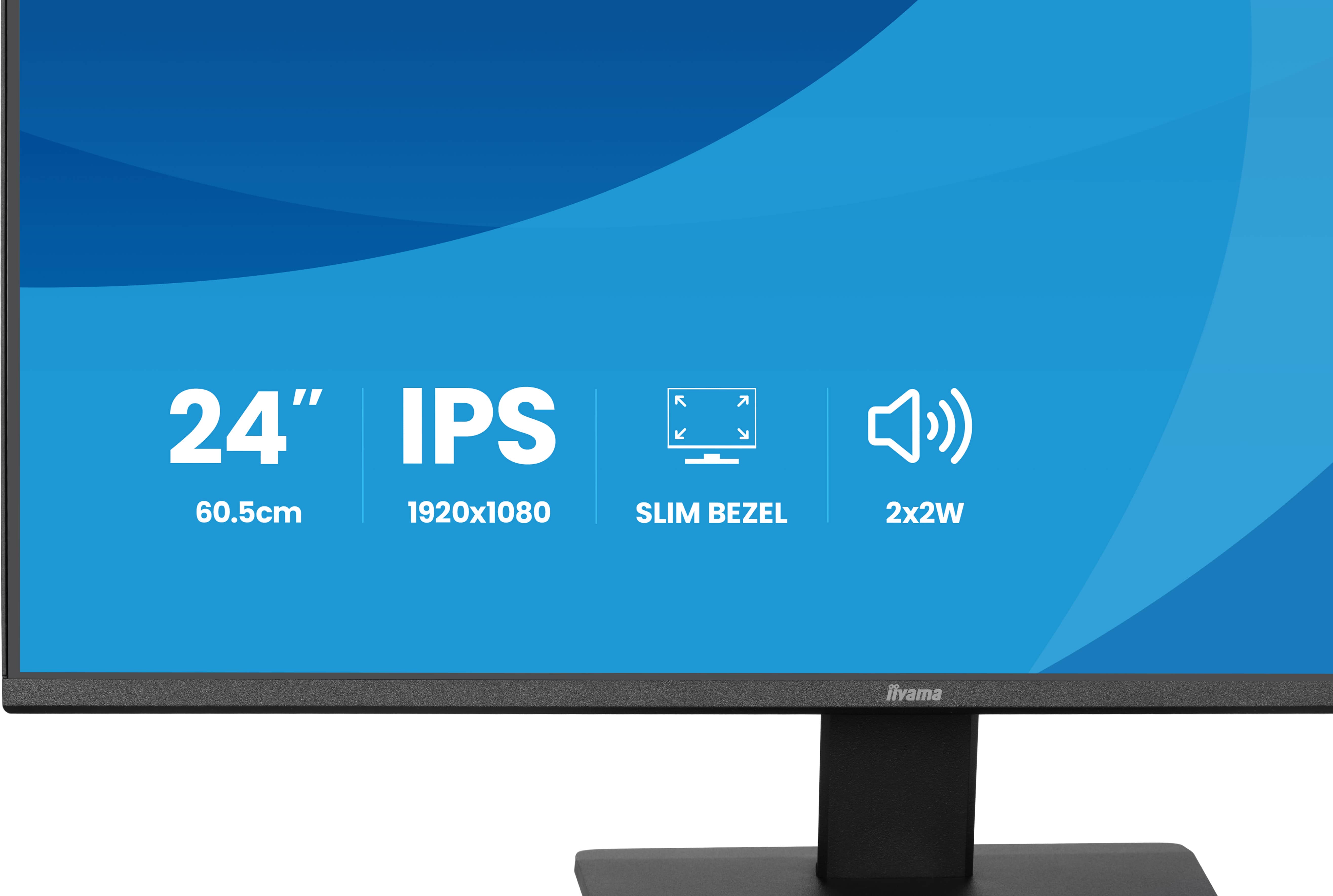 iiyama ProLite X2491HS-B1 | 24" IPS Monitor Full HD 120Hz USB-Hub Lautsprecher Ergonomisch