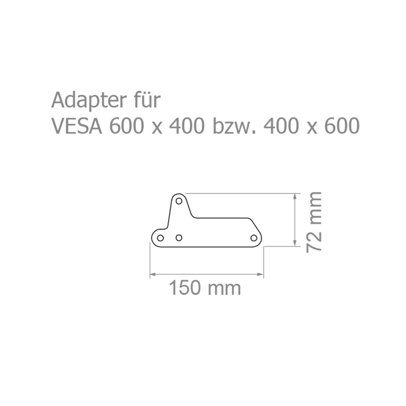 HAGOR VWH-1 1379 | 42" – 55″ | 400x400 | 40kg | Videowallhalter