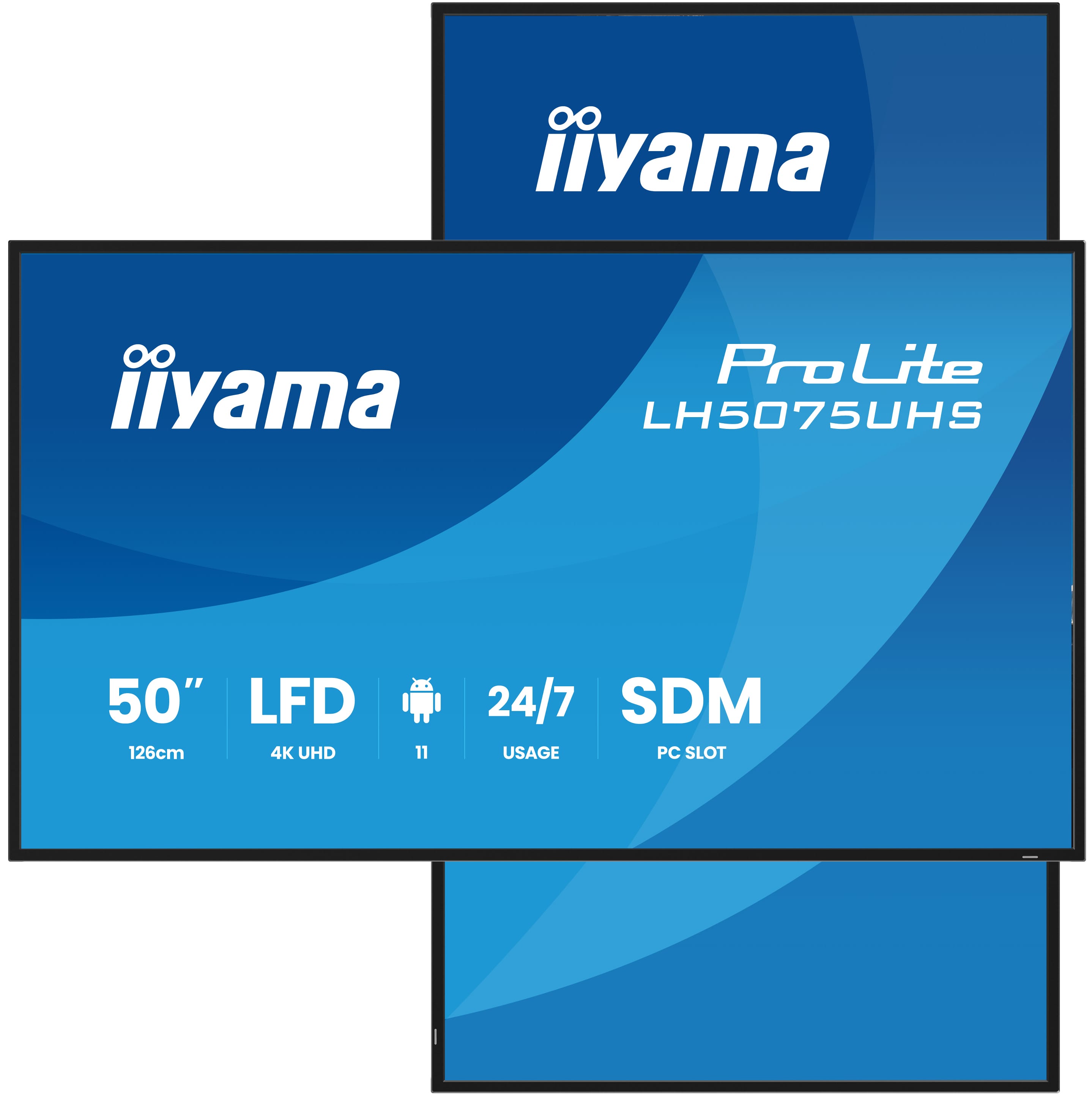 Iiyama ProLite LH5075UHS-B2AG | 50" 4K Werbedisplay – 500 cd/m², Android, 24/7, SDM-Slot